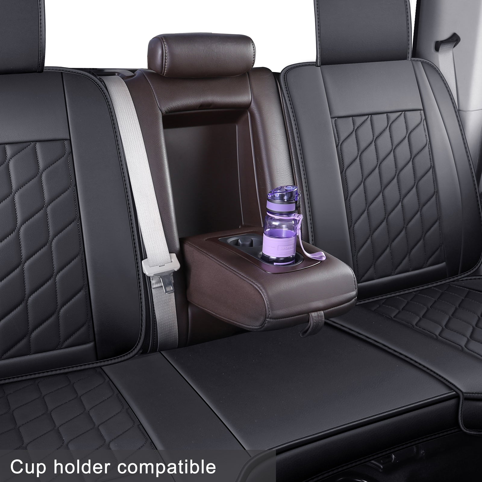 LUCKYMAN CLUB Ram 1500-Sitzbezüge vorn und hinten, auch passend für die Minderheit der 2006-2020 Ram 2500 3500 Crew Cab&Quad Cab Pickup, mit Kunstleder