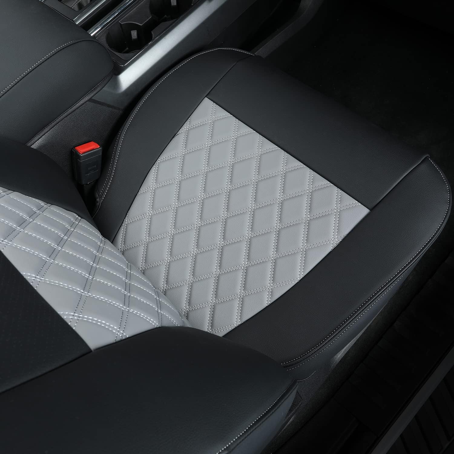 LUCKYMAN CLUB F150 SuperCrew 2009-2025 Custom Pickup Car Truck Seat Covers XLT, Waterproof Faux Leather, Full Coverage, Also Fit 2010-2025 F250/F350/F450