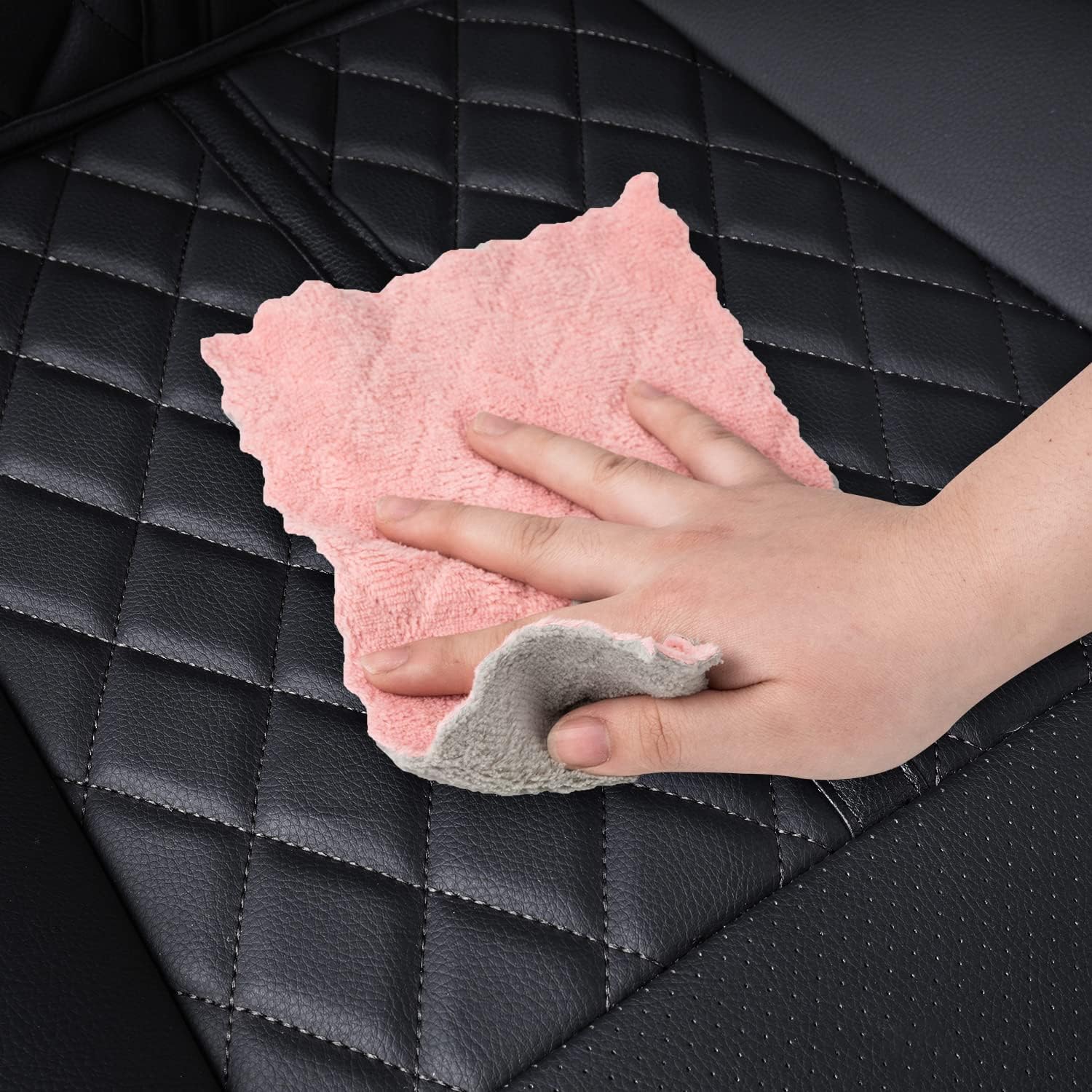 LUCKYMAN CLUB Tacoma Seat Covers Fit for 2016-2025 Tacoma Crew Cab/Double Cab with Water Proof Faux Leather