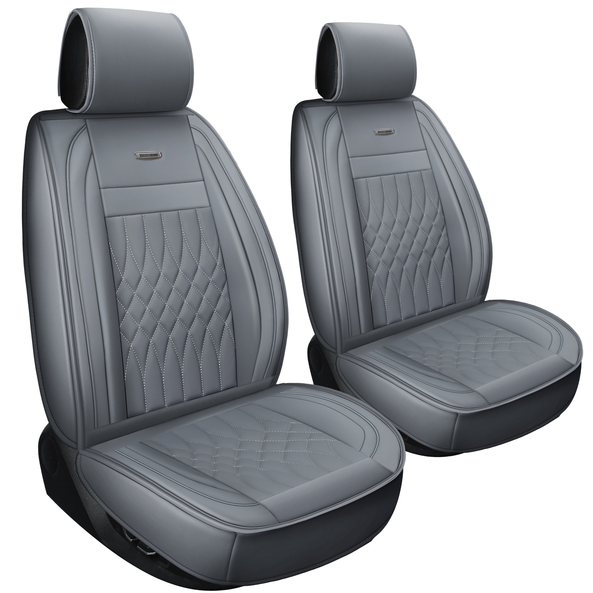 LUCKYMAN CLUB 5 Car Seat Covers Full Set with Waterproof Leather Universal Fit for Elantra Sonata Sportage RAV4 CRV Altima Accord Chevy Equinox
