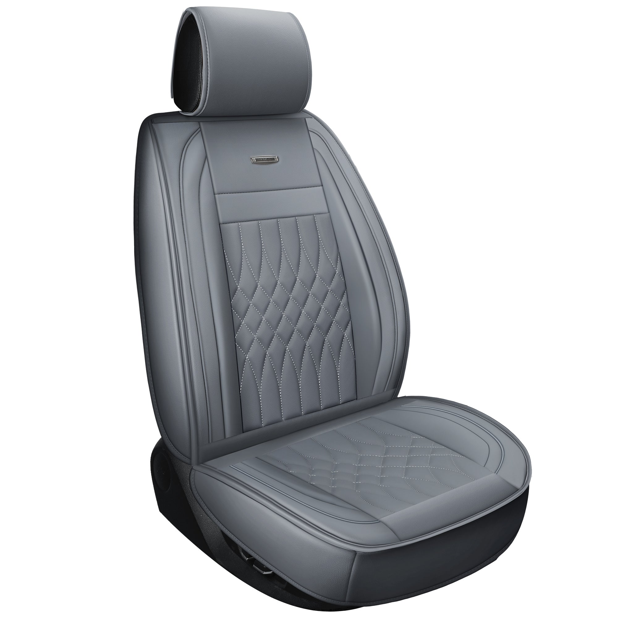 LUCKYMAN CLUB 5 Car Seat Covers Full Set with Waterproof Leather Universal Fit for Elantra Sonata Sportage RAV4 CRV Altima Accord Chevy Equinox