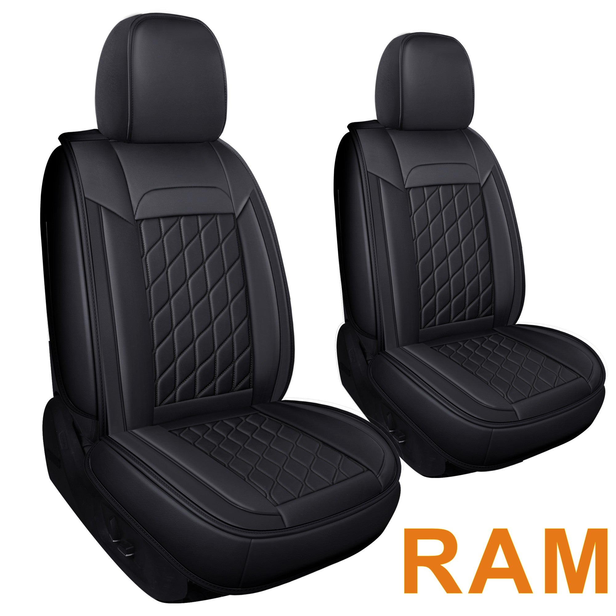 LUCKYMAN CLUB Ram 1500-Sitzbezüge vorn und hinten, auch passend für die Minderheit der 2006-2020 Ram 2500 3500 Crew Cab&Quad Cab Pickup, mit Kunstleder