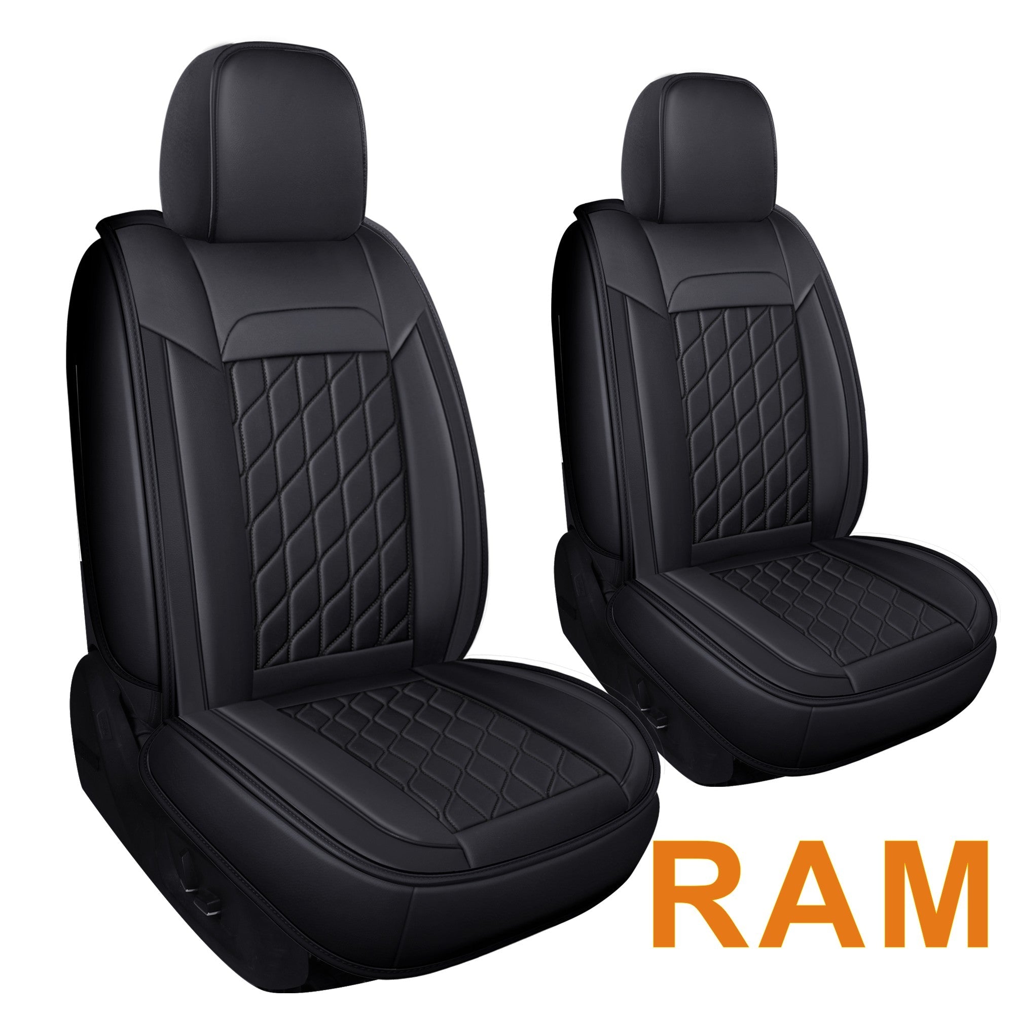 LUCKYMAN CLUB Ram 1500-Sitzbezüge vorn und hinten, auch passend für die Minderheit der 2006-2020 Ram 2500 3500 Crew Cab&Quad Cab Pickup, mit Kunstleder