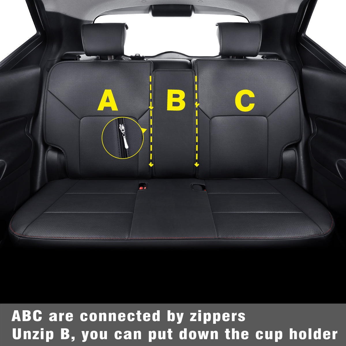 LUCKYMAN CLUB Nissan Kicks Seat Covers Custom,Fit 2018-2024 Kicks Seat Covers SV,SR,S,Front Set,Full Set, Waterproof artificial leather seat cover