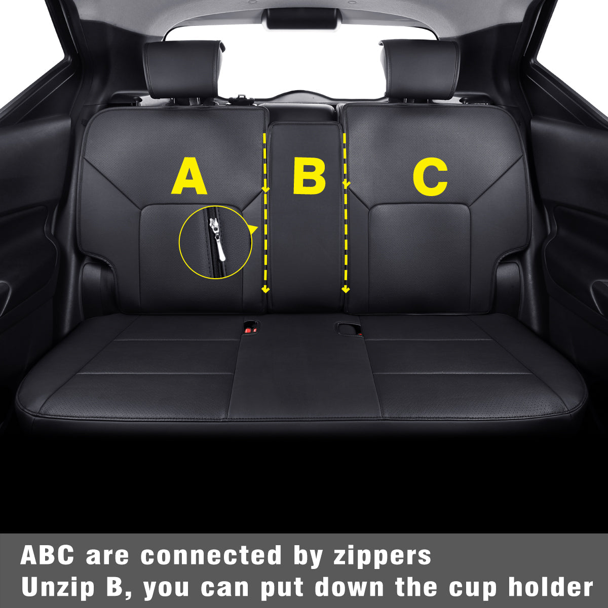 LUCKYMAN CLUB Nissan Kicks Seat Covers Custom,Fit 2018-2024 Kicks Seat Covers SV,SR,S,Front Set,Full Set, Waterproof artificial leather seat cover