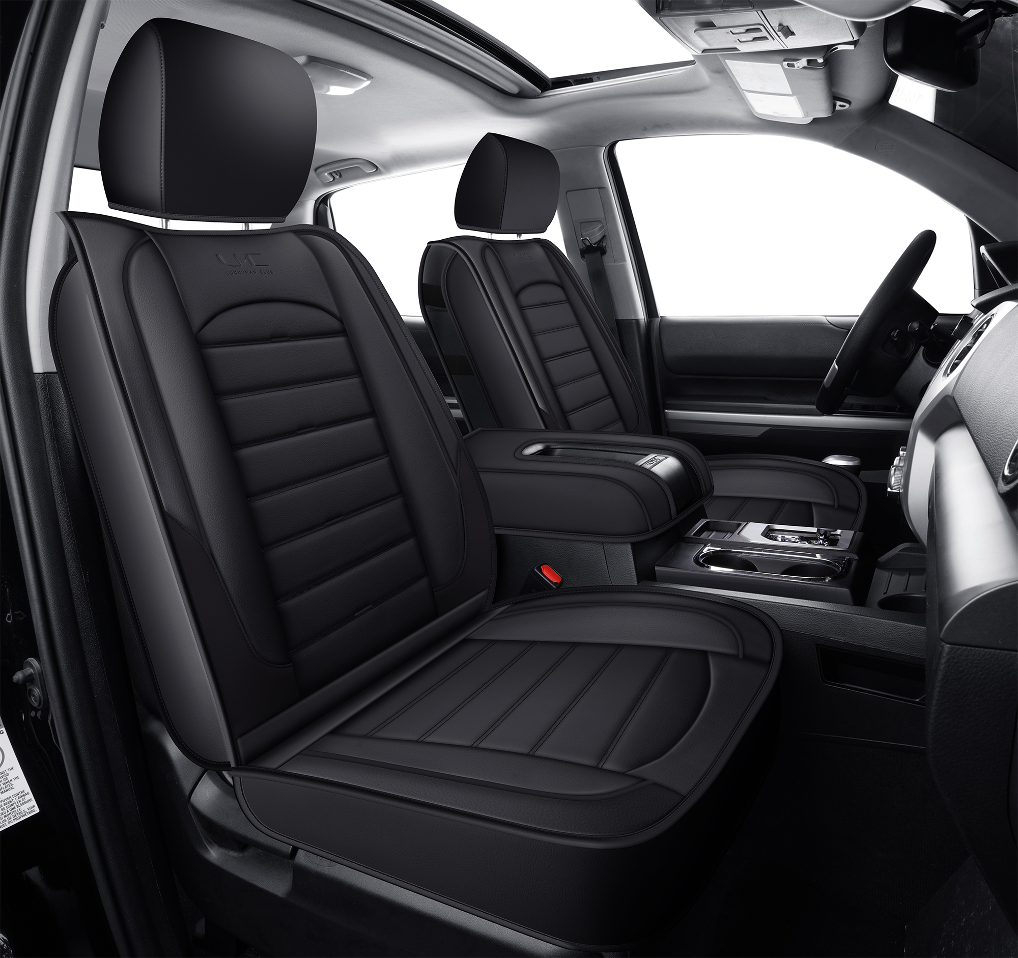 LUCKYMAN CLUB Tundra Seat Covers, Fit for 2014-2025 Tundra Crew Cab CrewMax Double Cab Regular Cab Pickup Trucks with Water Proof Faux Leather