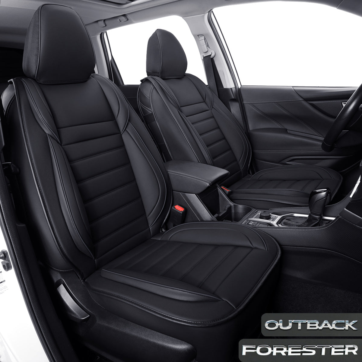 LUCKYMAN CLUB Subaru Forester Seat Covers Custom fit for 2014-2025 Outback and with Faux Leather Full Set Fit Premium Sport Wilderness Limited Touring Base with Waterproof