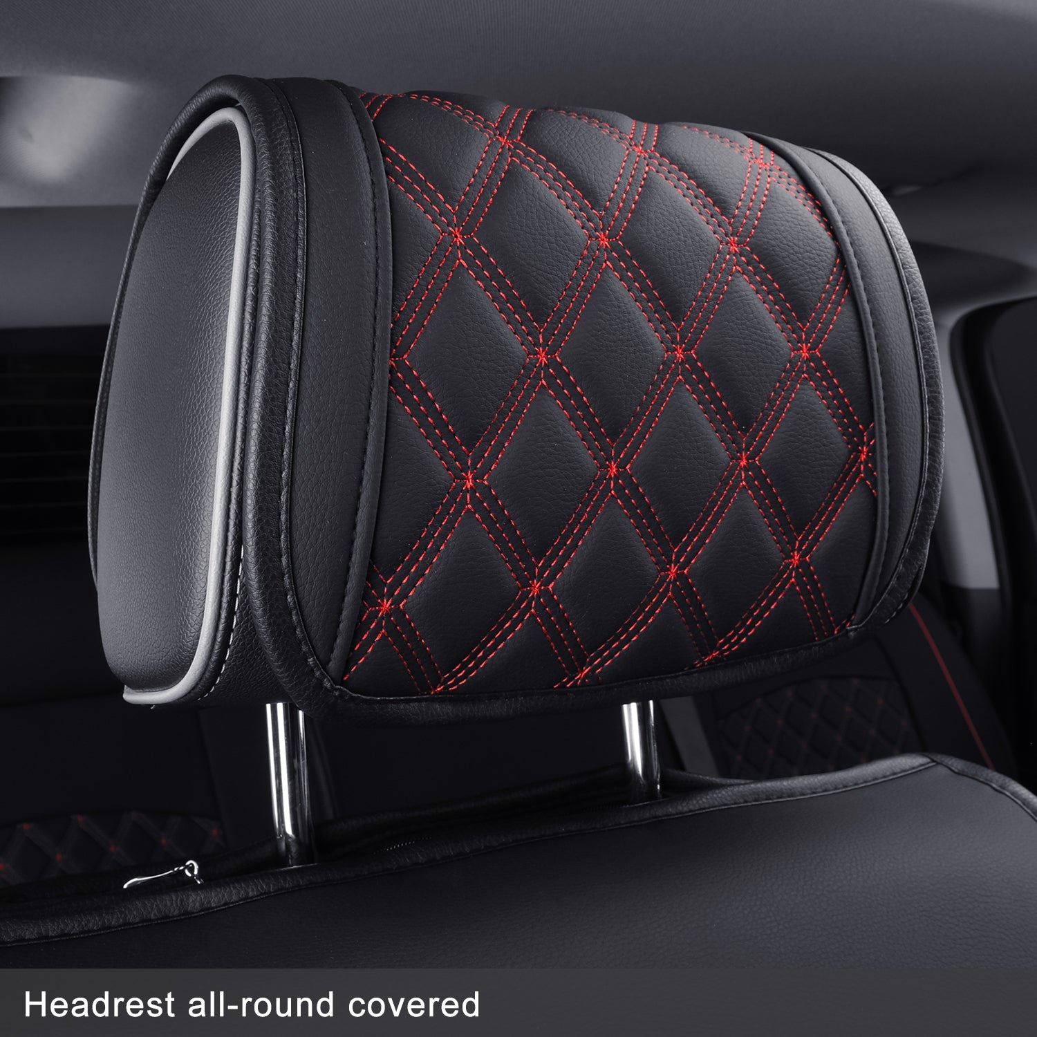 LUCKYMAN CLUB Chevy Silverado GMC Sierra Truck Seat Covers Trail Boss Z71 Pickup 2007-2025 1500 2500HD 3500HD Crew Double Extended Cab Waterproof Leather