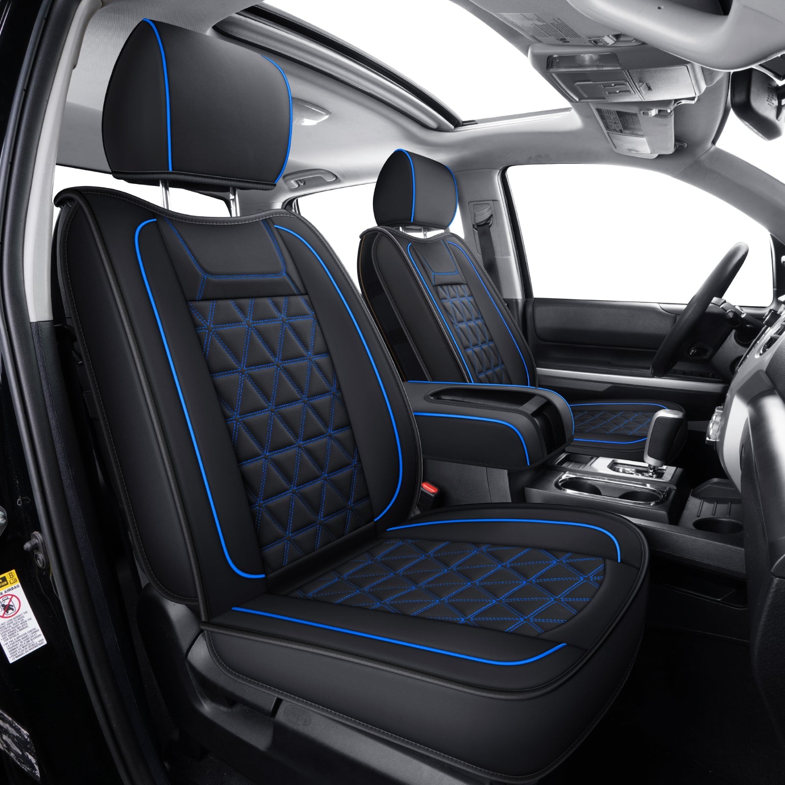 LUCKYMAN CLUB Tundra Seat Covers, Fit 2014-2025 Tundra Full Set Crew/CrewMax Cab, with Waterproof Faux Leather