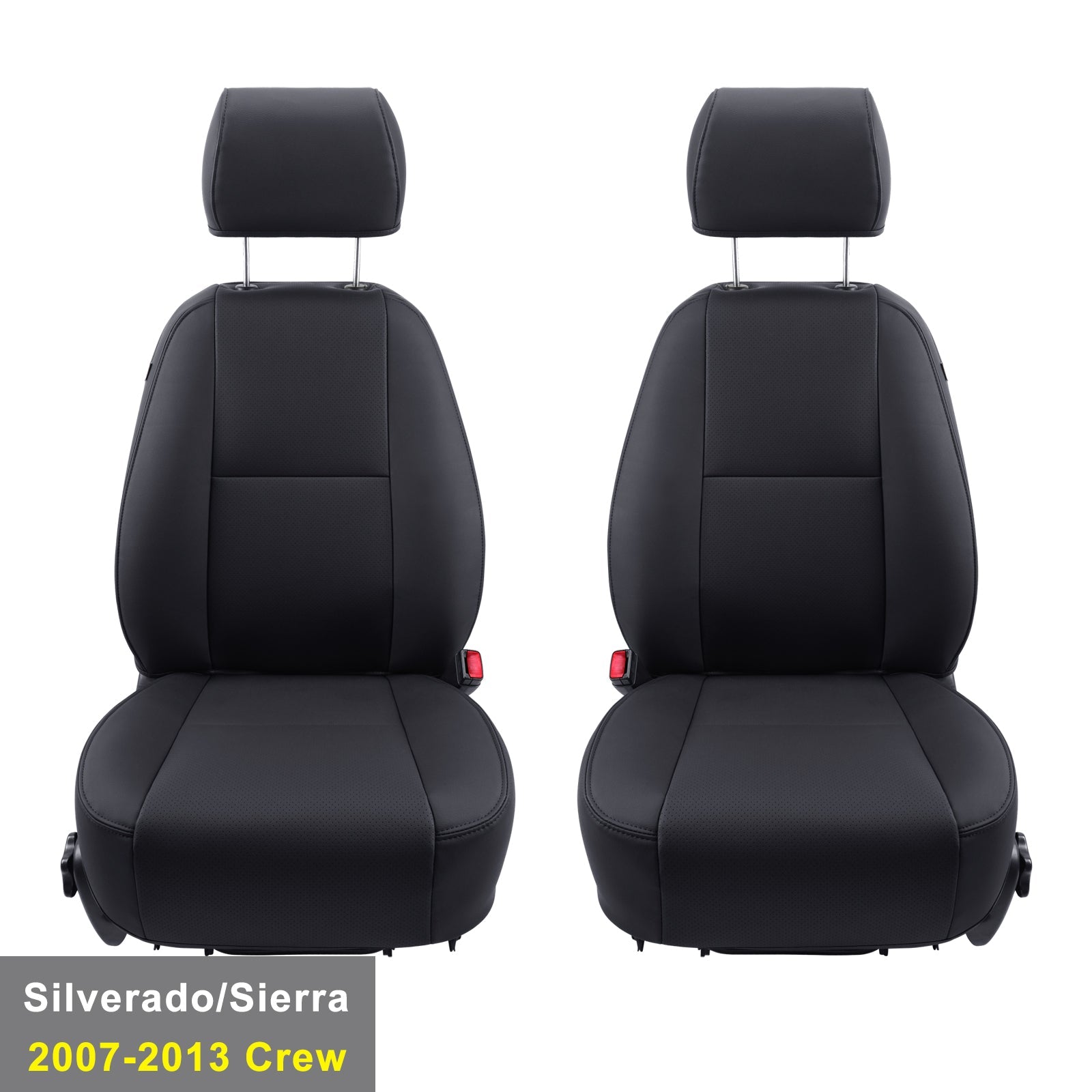 LUCKYMAN CLUB Custom Silverado Seat Covers 2007-2025 Chevrolet Silverado Sierra 1500/2500HD/3500HD crew, all-covered seat covers,dual, extended cab, waterproof leather, , all seasons