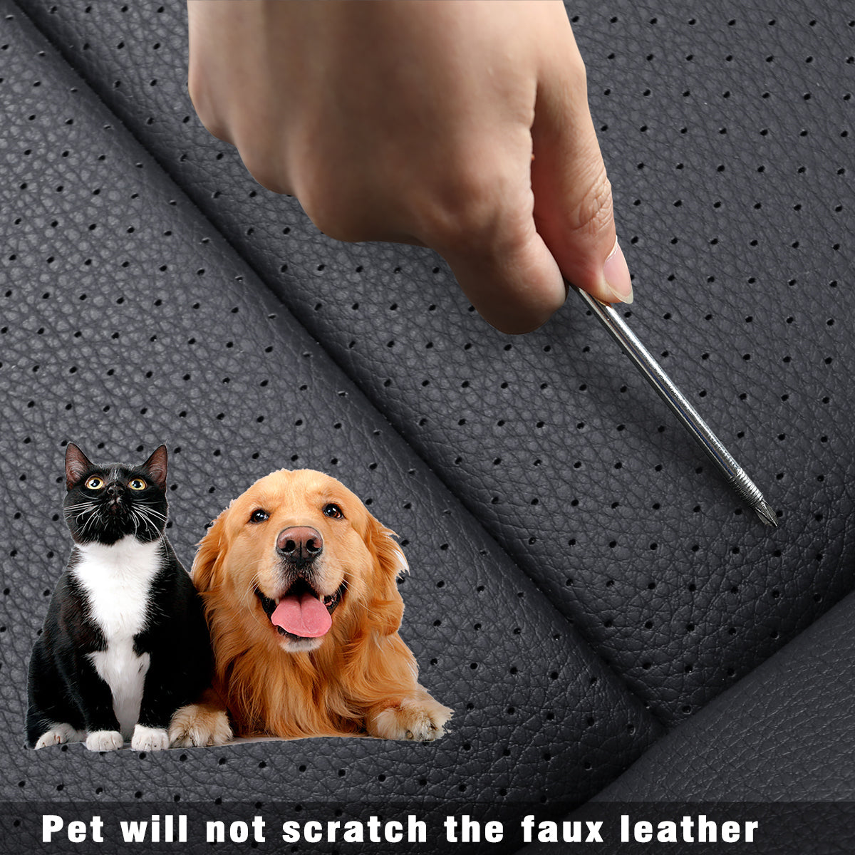 LUCKYMAN CLUB Nissan Kicks Seat Covers Custom,Fit 2018-2024 Kicks Seat Covers SV,SR,S,Front Set,Full Set, Waterproof artificial leather seat cover