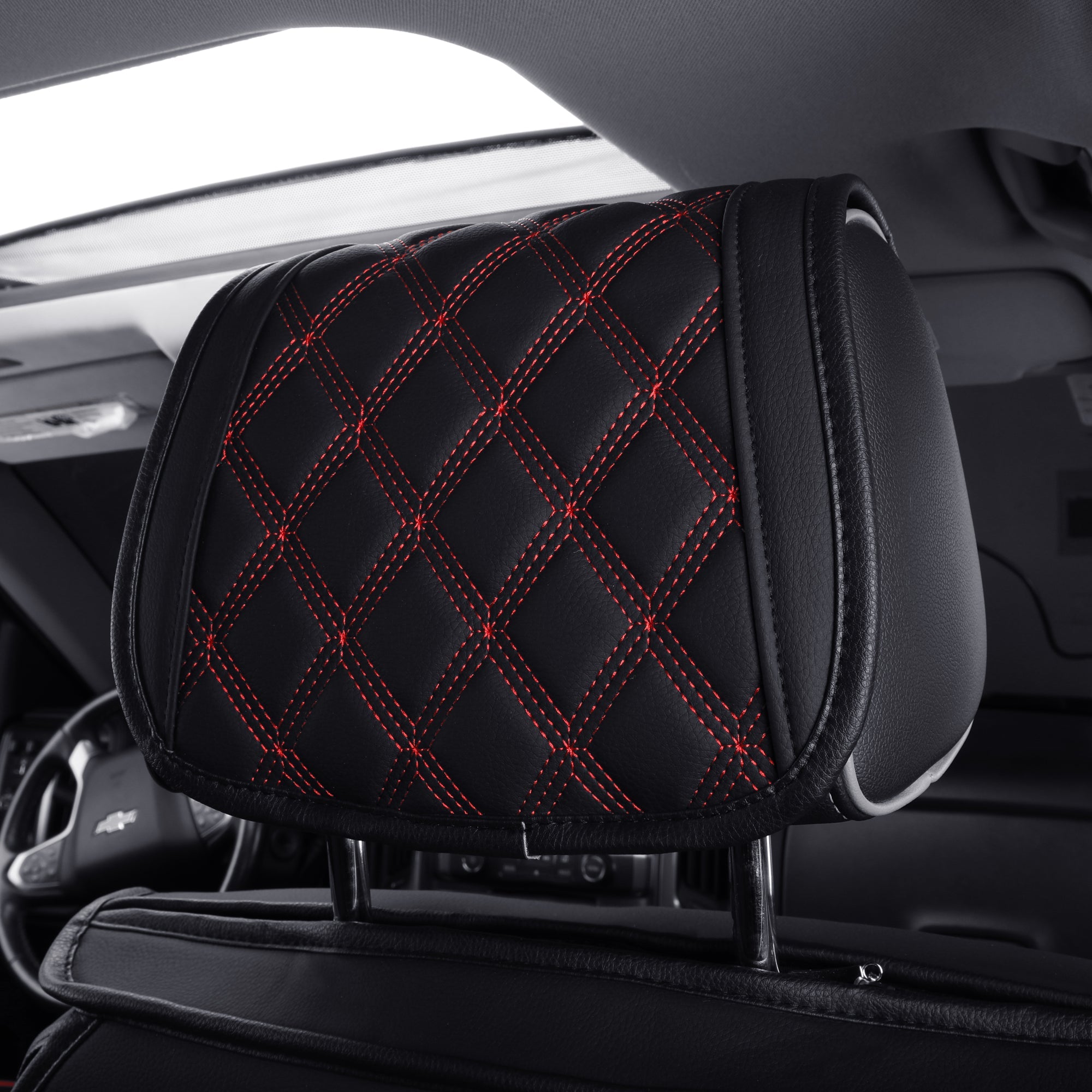 LUCKYMAN CLUB Chevy Silverado GMC Sierra Truck Seat Covers Trail Boss Z71 Pickup 2007-2025 1500 2500HD 3500HD Crew Double Extended Cab Waterproof Leather