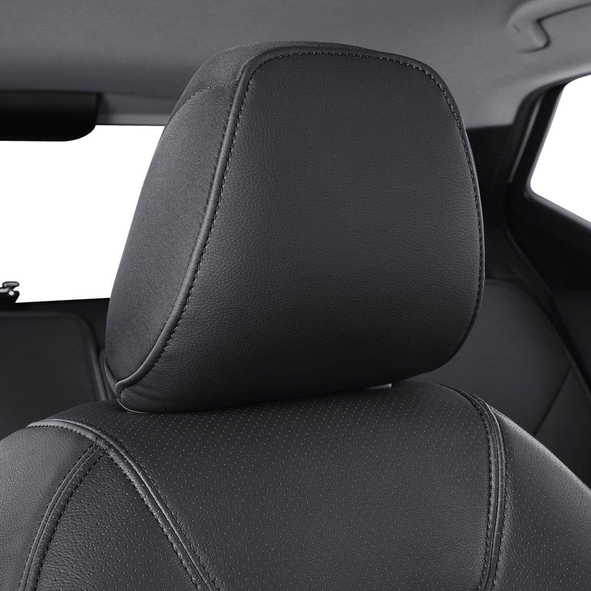 LUCKYMAN CLUB Nissan Kicks Seat Covers Custom,Fit 2018-2024 Kicks Seat Covers SV,SR,S,Front Set,Full Set, Waterproof artificial leather seat cover