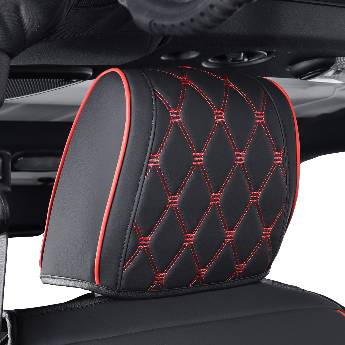 LUCKYMAN KLUBO Jeep Wrangler JK JL Antaŭaj Seĝaj Kovriloj Propra Fit 2/4 Pordo 2007-2024 Senlima Rubikono 392 Sahara Willys Sport Alta Altitudo Kamiono Kamiono Akvorezista Ledo