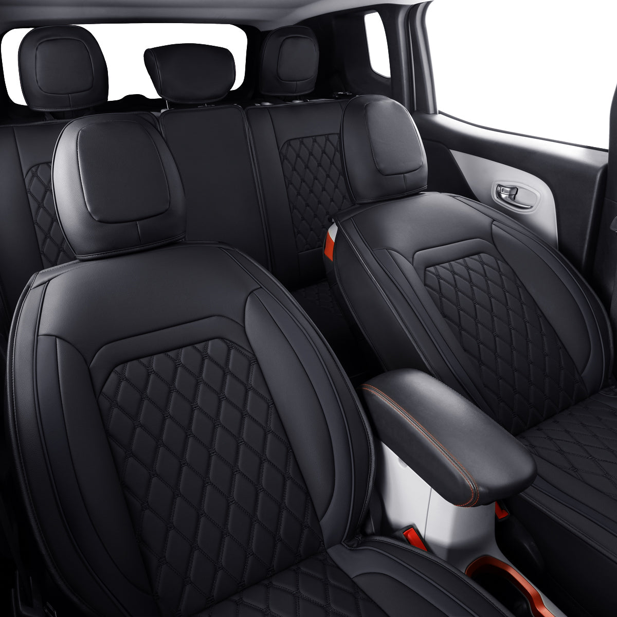 LUCKYMAN CLUB Jeep Cherokee Seat Covers fit for 2014-2025 Jeep Cherokee with Faux Leather All seasons are good Resist claw marks seat covers