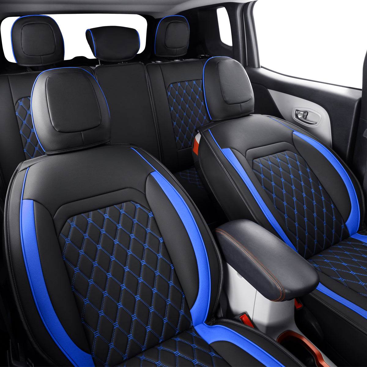 LUCKYMAN CLUB Jeep Cherokee Seat Covers fit for 2014-2025 Jeep Cherokee with Faux Leather All seasons are good Resist claw marks seat covers