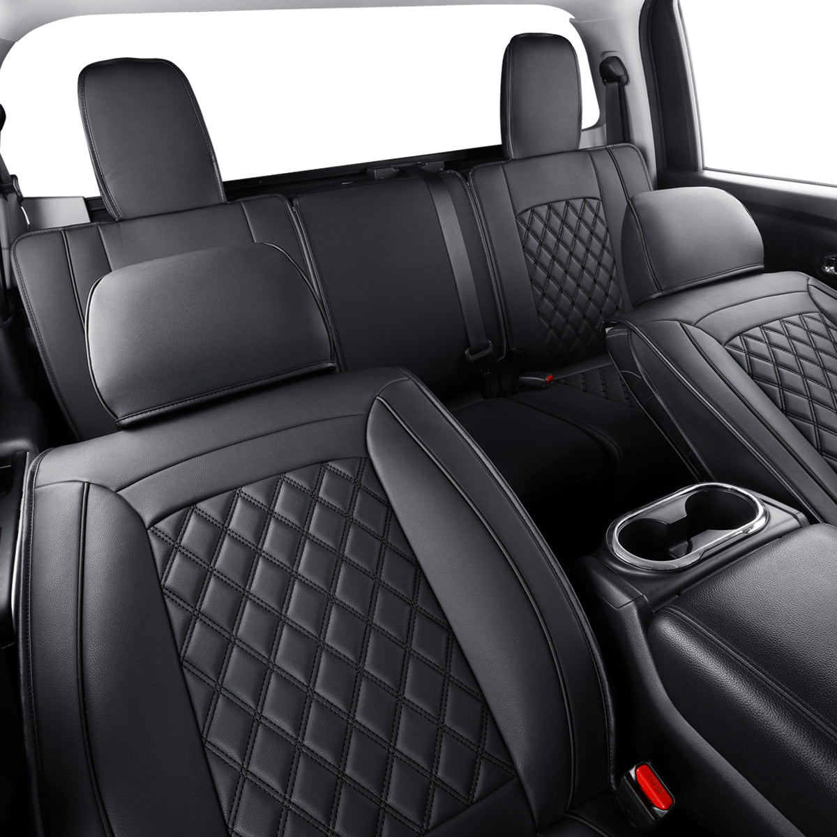 LUCKYMAN CLUB 2018-2025 Titan Seat Covers leather Fit Nissan .SV. PRO-4X. Platinum Reserve .S. SL. Crew Caba and Extended Cab&Regular Cab truck Waterproof seat cover