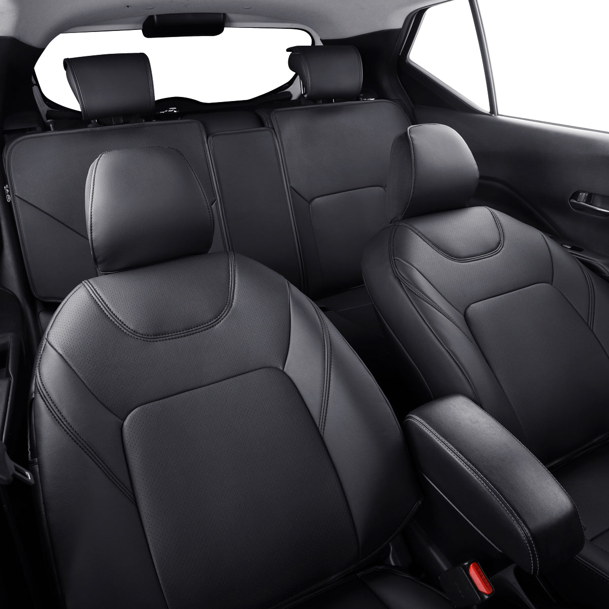 LUCKYMAN CLUB Nissan Kicks Seat Covers Custom,Fit 2018-2024 Kicks Seat Covers SV,SR,S,Front Set,Full Set, Waterproof artificial leather seat cover