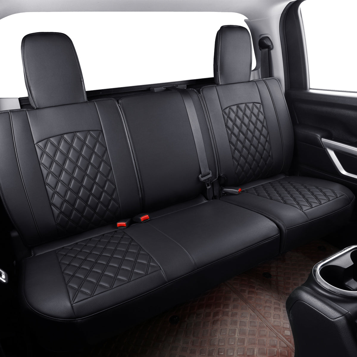 LUCKYMAN CLUB 2018-2025 Titan Seat Covers leather Fit Nissan .SV. PRO-4X. Platinum Reserve .S. SL. Crew Caba and Extended Cab&Regular Cab truck Waterproof seat cover
