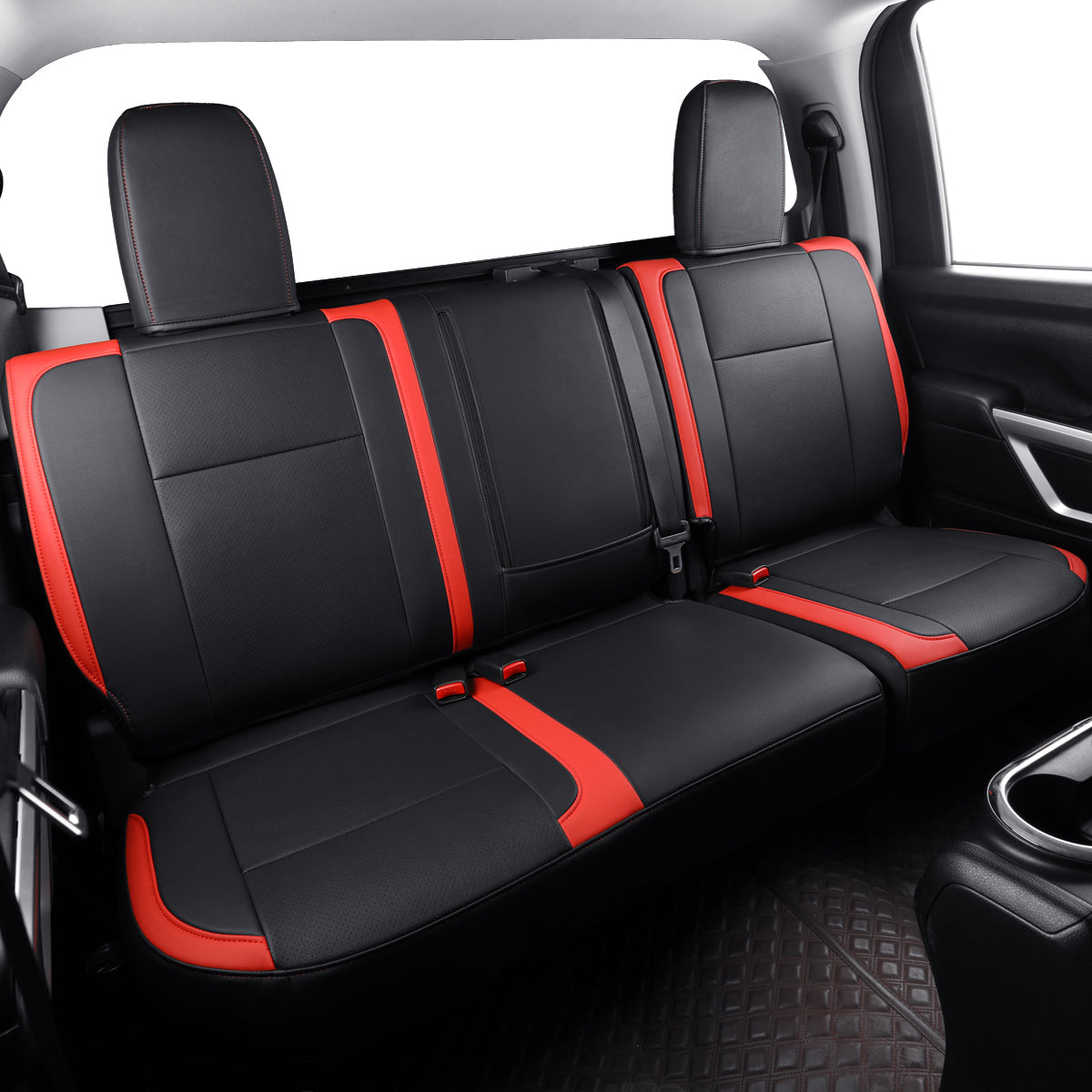 LUCKYMAN CLUB 2018-2025 Titan Seat Covers Waterproof leather Fit Nissan SV PRO-4X Platinum Reserve S SL Crew Caba and Extended Cab&Regular Cab truck seat cover