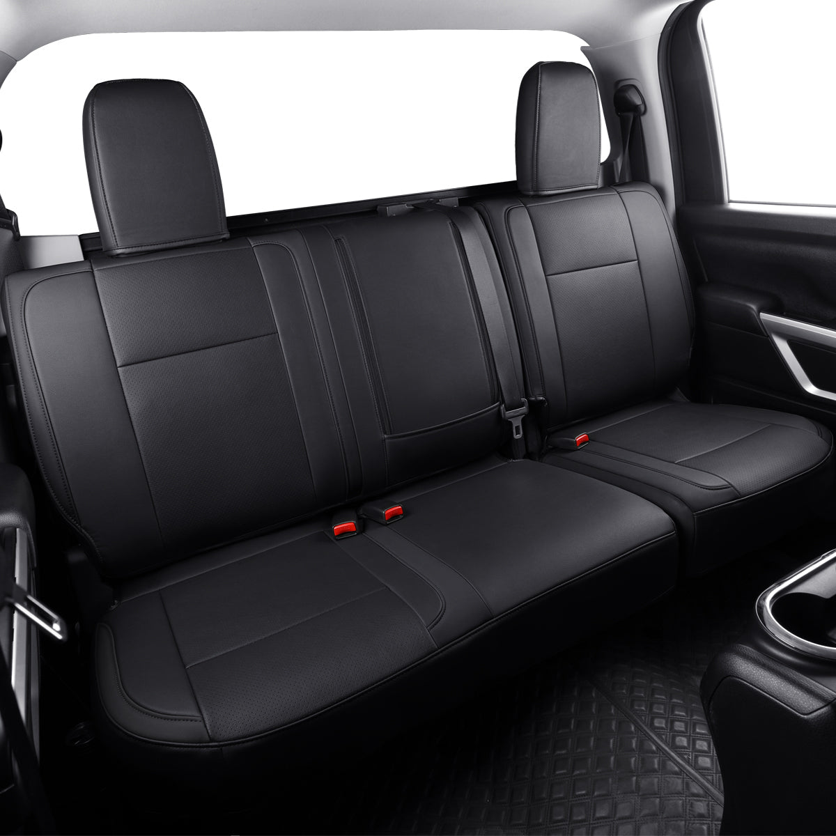 LUCKYMAN CLUB 2018-2025 Titan Seat Covers Waterproof leather Fit Nissan SV PRO-4X Platinum Reserve S SL Crew Caba and Extended Cab&Regular Cab truck seat cover