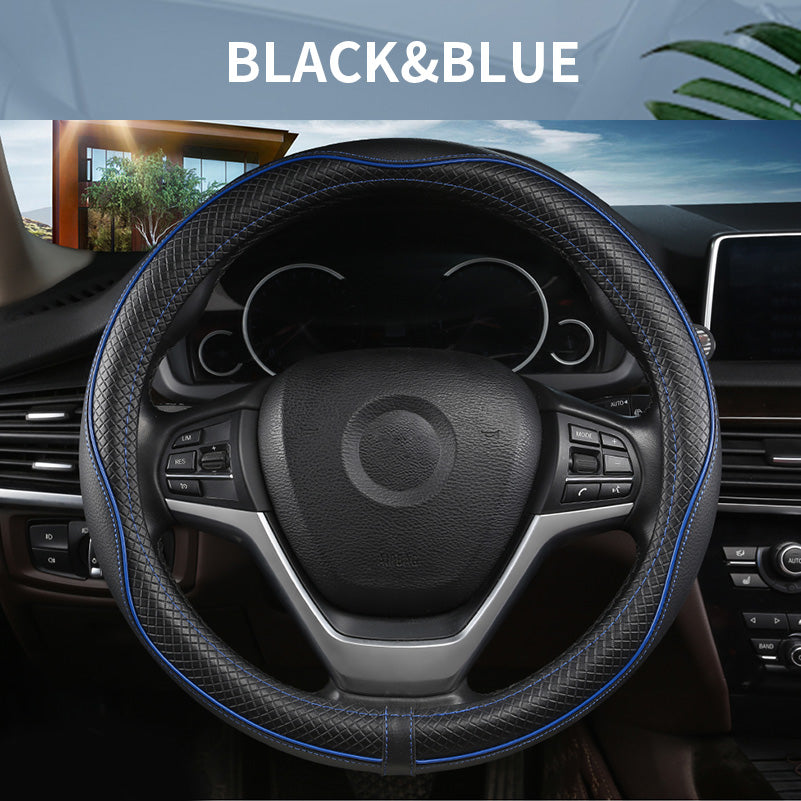 LUCKYMAN CLUB Customized Auto Car Steering Wheel Cover for Ford F-150, F-250, F-350, Expedition