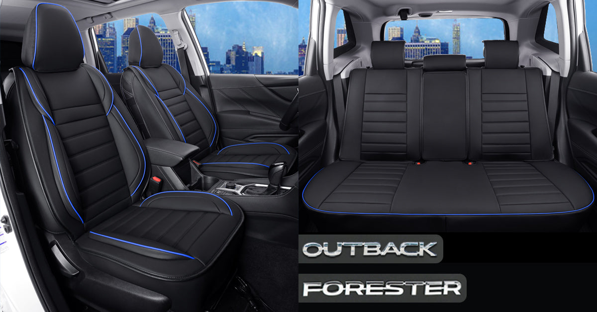 LUCKYMAN CLUB Subaru Forester Seat Covers Custom fit for 2014-2025 Outback and with Faux Leather Full Set Fit Premium Sport Wilderness Limited Touring Base with Waterproof