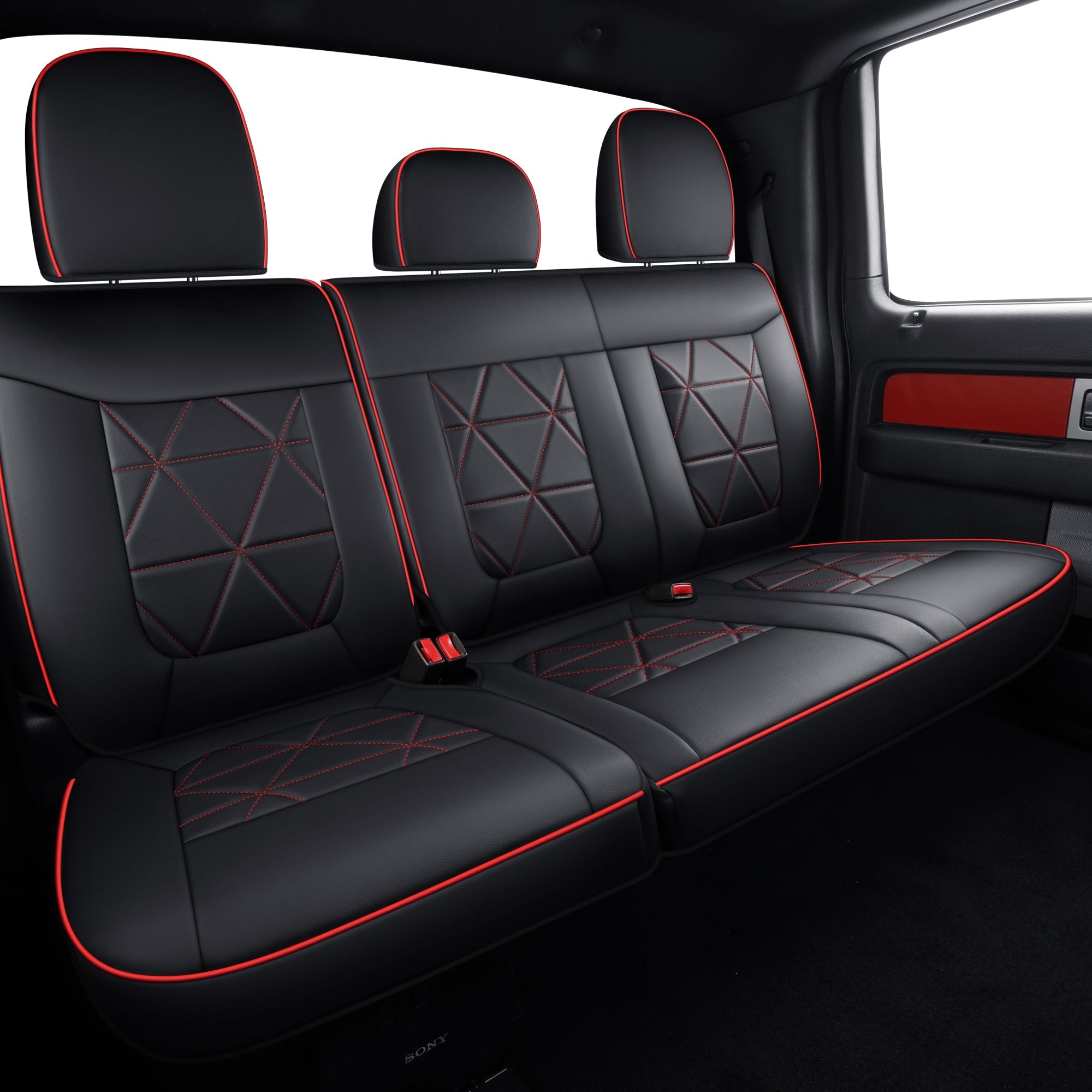 LUCKYMAN CLUB Ford F150 Seat Covers,For 2009-2014 F150 CrewCab 2011-2016 F250 F350 Waterproof faux leather All seasons are good Free delivery