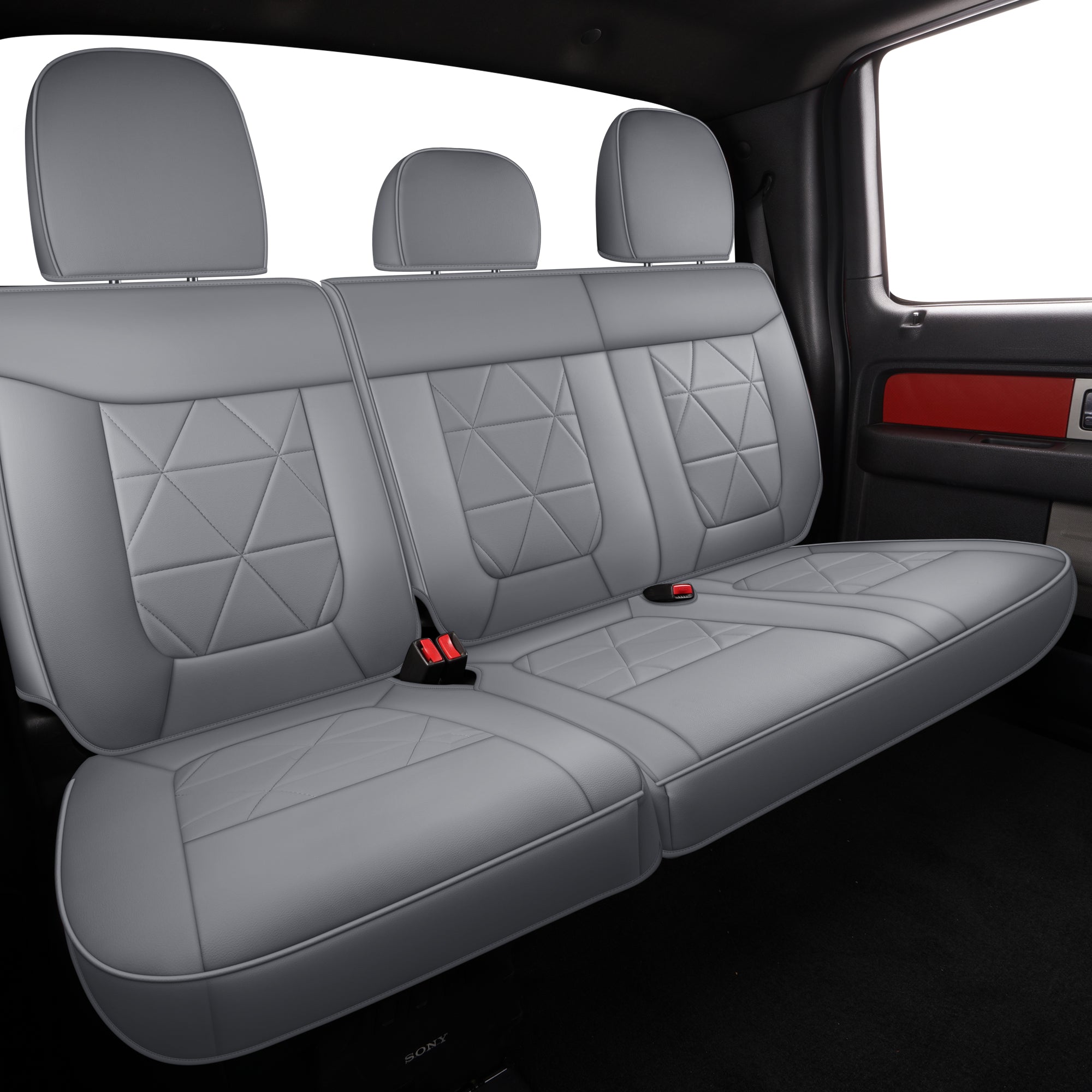 LUCKYMAN CLUB Ford F150 Seat Covers,For 2009-2014 F150 CrewCab 2011-2016 F250 F350 Waterproof faux leather All seasons are good Free delivery