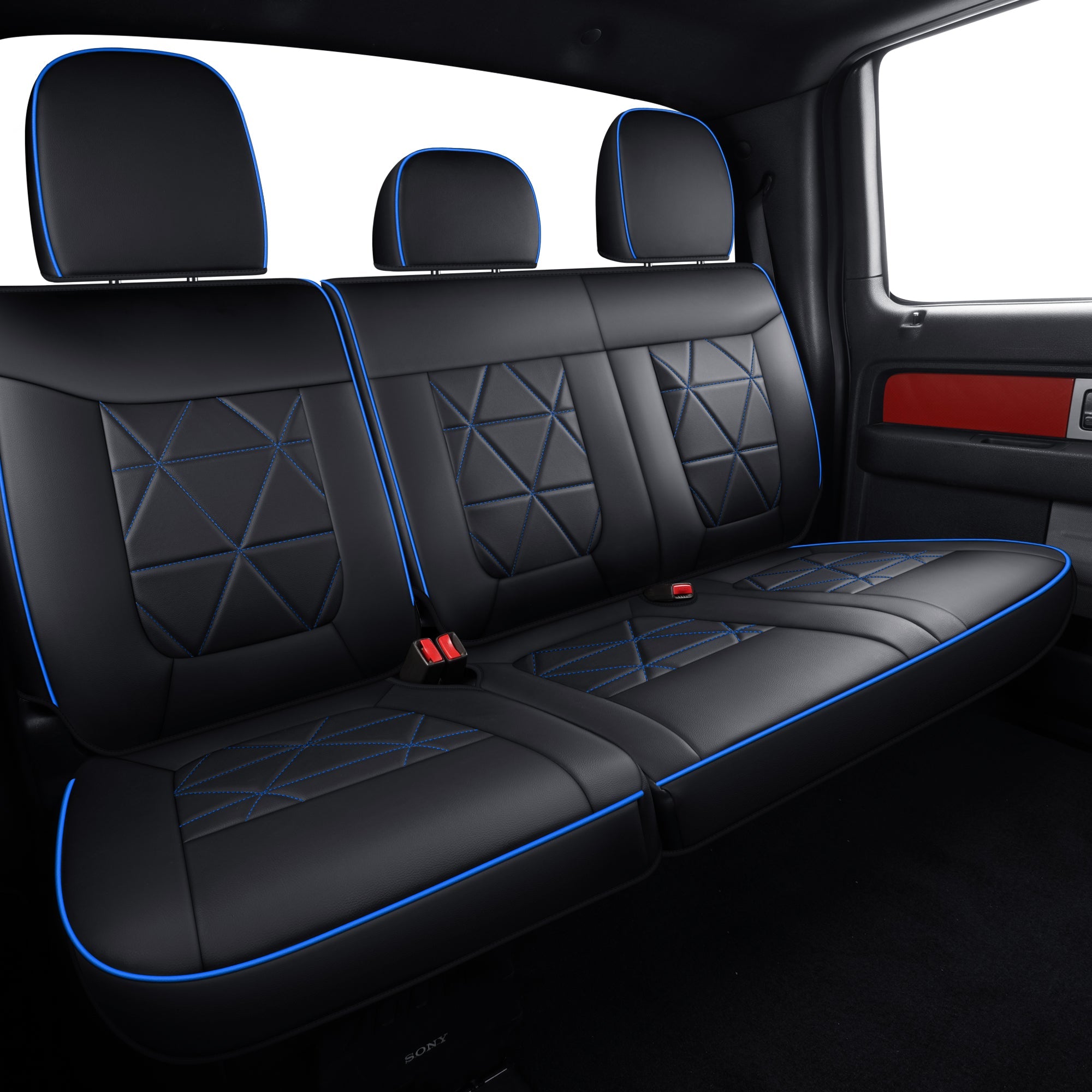 LUCKYMAN CLUB Ford F150 Seat Covers,For 2009-2014 F150 CrewCab 2011-2016 F250 F350 Waterproof faux leather All seasons are good Free delivery