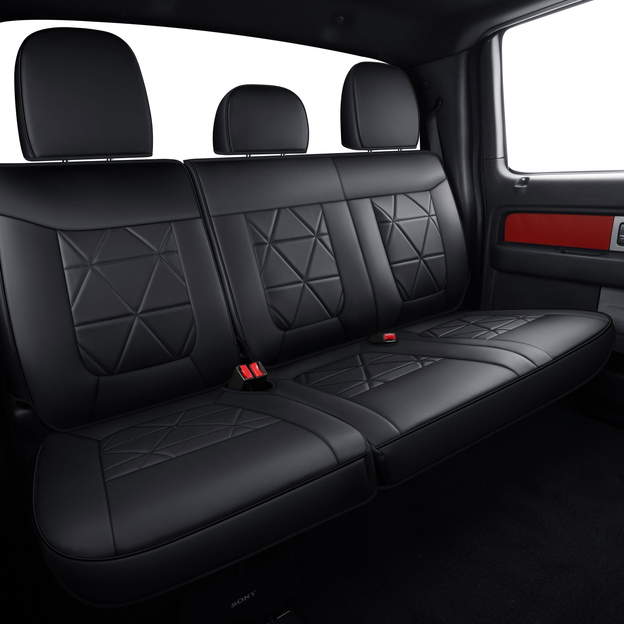 LUCKYMAN CLUB Ford F150 Seat Covers,For 2009-2014 F150 CrewCab 2011-2016 F250 F350 Waterproof faux leather All seasons are good Free delivery