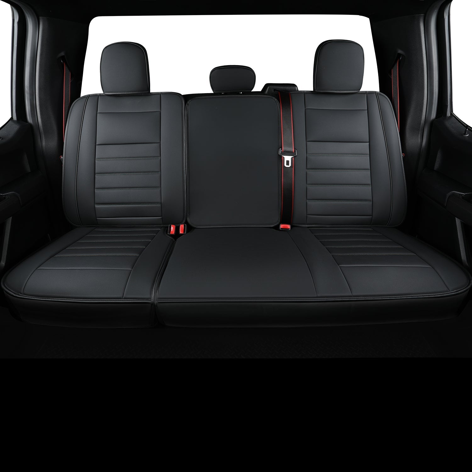 LUCKYMAN KLUBO Por F150 Faux-Ledaj Sidlokoj, Por F150 2009-2024 Super Crew Super Cab Regular Cab 2017-2023 Por F250 F350 F450 Super Duty Crew Cab