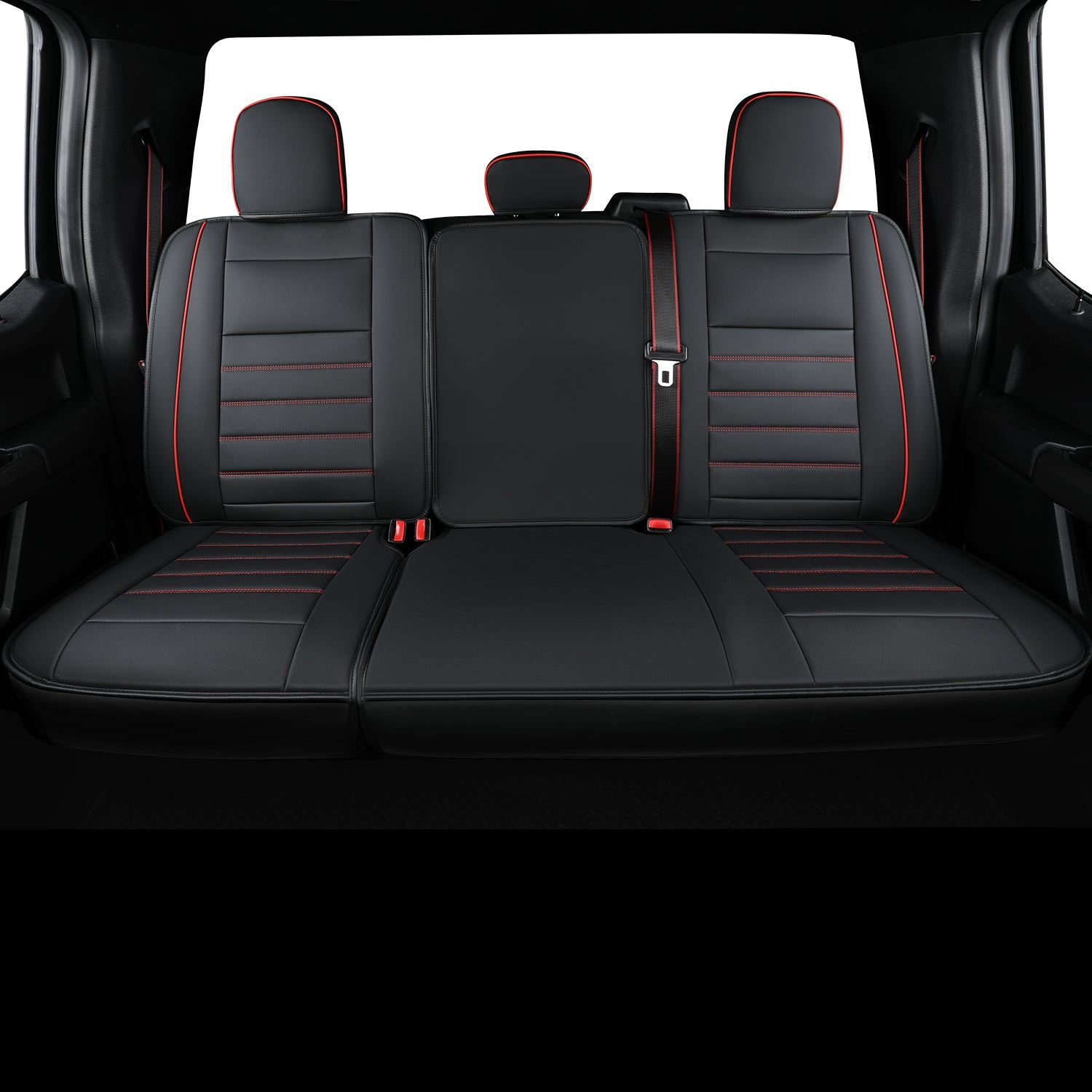 LUCKYMAN KLUBO Por F150 Faux-Ledaj Sidlokoj, Por F150 2009-2024 Super Crew Super Cab Regular Cab 2017-2023 Por F250 F350 F450 Super Duty Crew Cab