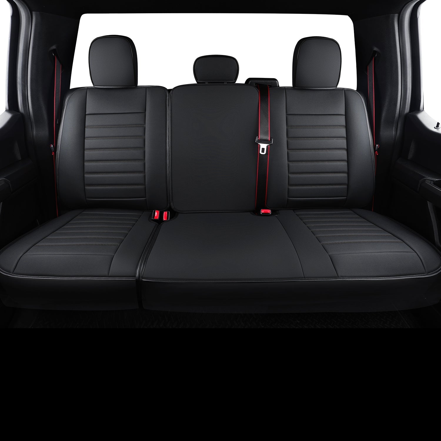 LUCKYMAN CLUB F150 Sidlokokovriloj Plena Aro kun Akvorezista Ledo, Aŭta Veturila Kusenkovrilo por Aŭtoj SUV Pick-up Kamiono Konvena por 2009 ĝis 2024 Ford F150 Carhartt kaj 2017 ĝis 2023 F250 F350 F450