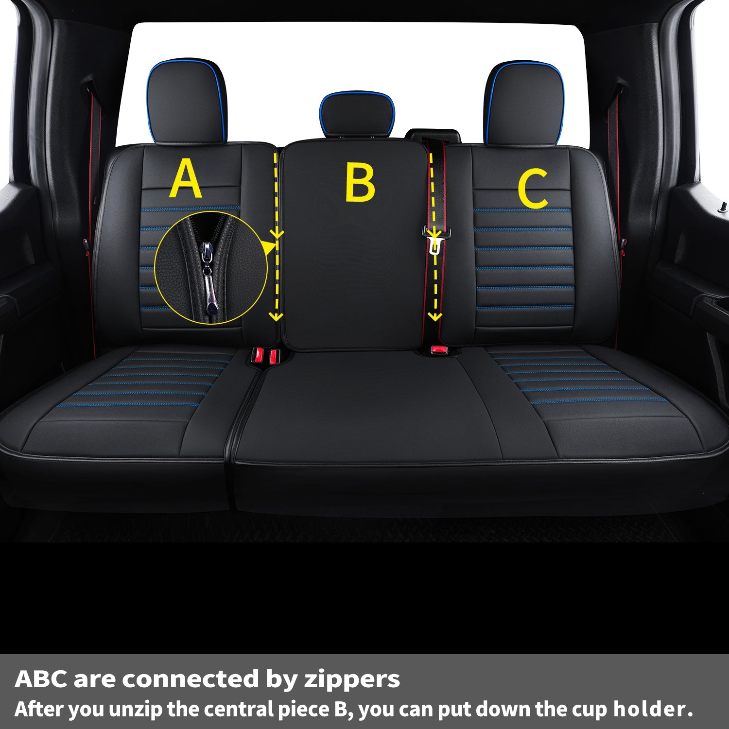 LUCKYMAN CLUB F150 Sidlokokovriloj Plena Aro kun Akvorezista Ledo, Aŭta Veturila Kusenkovrilo por Aŭtoj SUV Pick-up Kamiono Konvena por 2009 ĝis 2024 Ford F150 Carhartt kaj 2017 ĝis 2023 F250 F350 F450