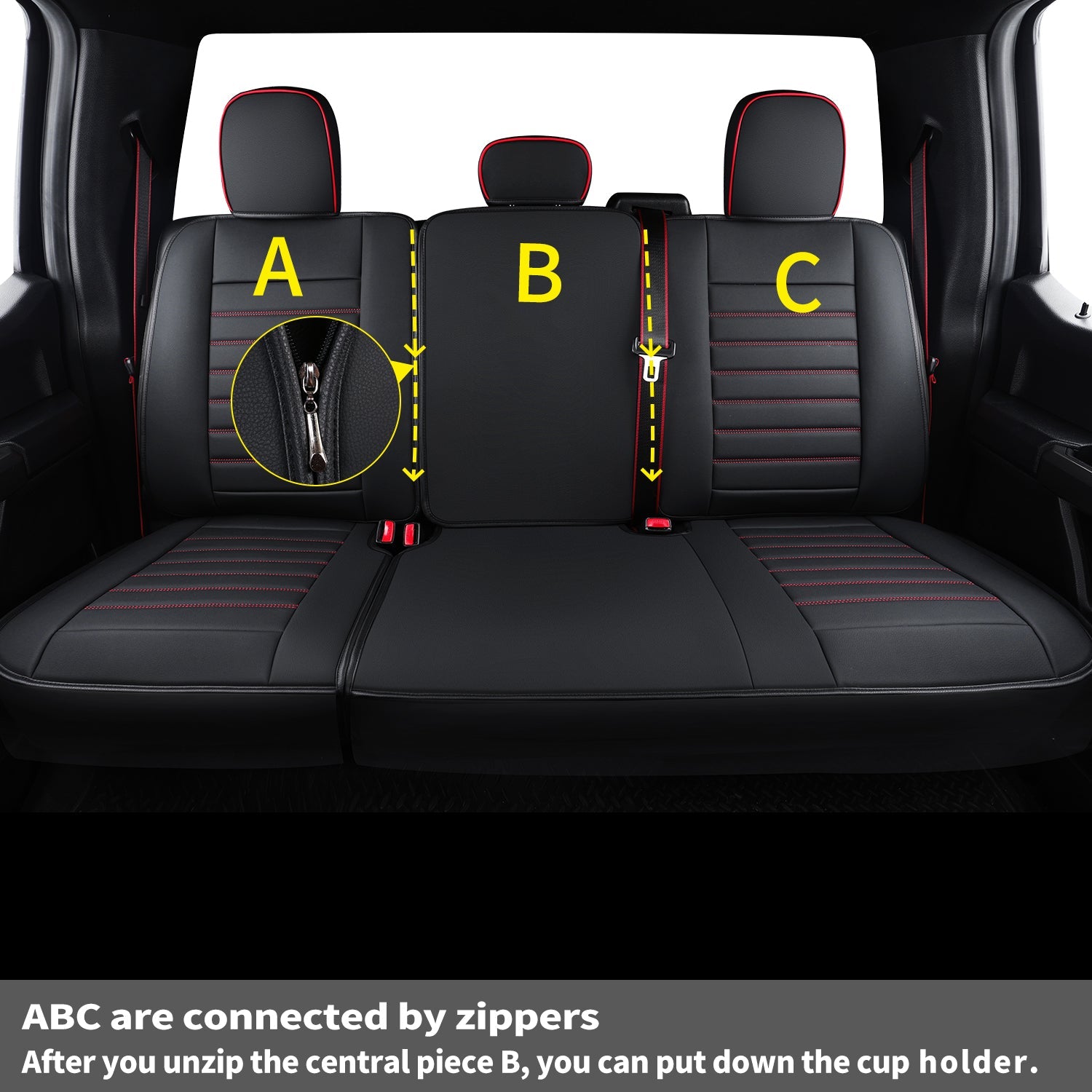 LUCKYMAN CLUB F150 Sidlokokovriloj Plena Aro kun Akvorezista Ledo, Aŭta Veturila Kusenkovrilo por Aŭtoj SUV Pick-up Kamiono Konvena por 2009 ĝis 2024 Ford F150 Carhartt kaj 2017 ĝis 2023 F250 F350 F450