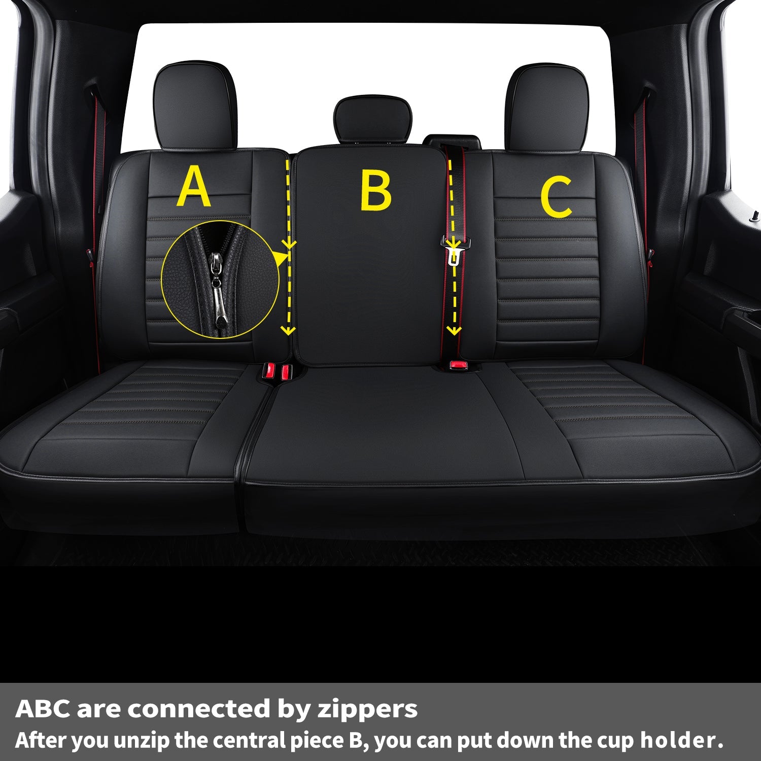 LUCKYMAN CLUB F150 Sidlokokovriloj Plena Aro kun Akvorezista Ledo, Aŭta Veturila Kusenkovrilo por Aŭtoj SUV Pick-up Kamiono Konvena por 2009 ĝis 2024 Ford F150 Carhartt kaj 2017 ĝis 2023 F250 F350 F450