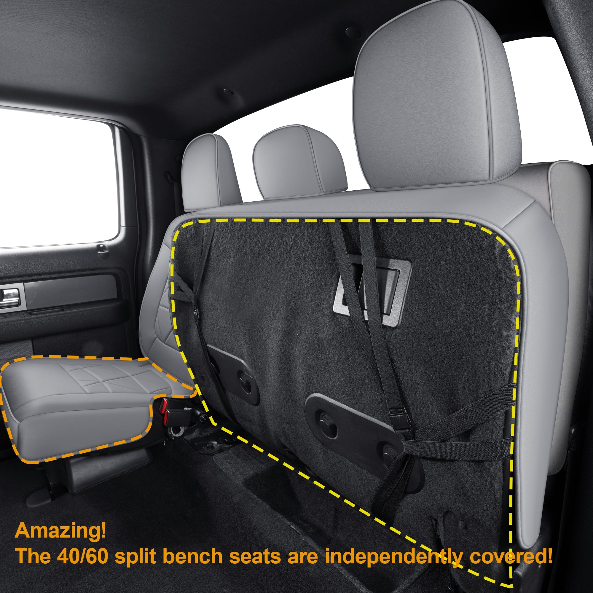 LUCKYMAN CLUB Ford F150 Seat Covers,For 2009-2014 F150 CrewCab 2011-2016 F250 F350 Waterproof faux leather All seasons are good Free delivery