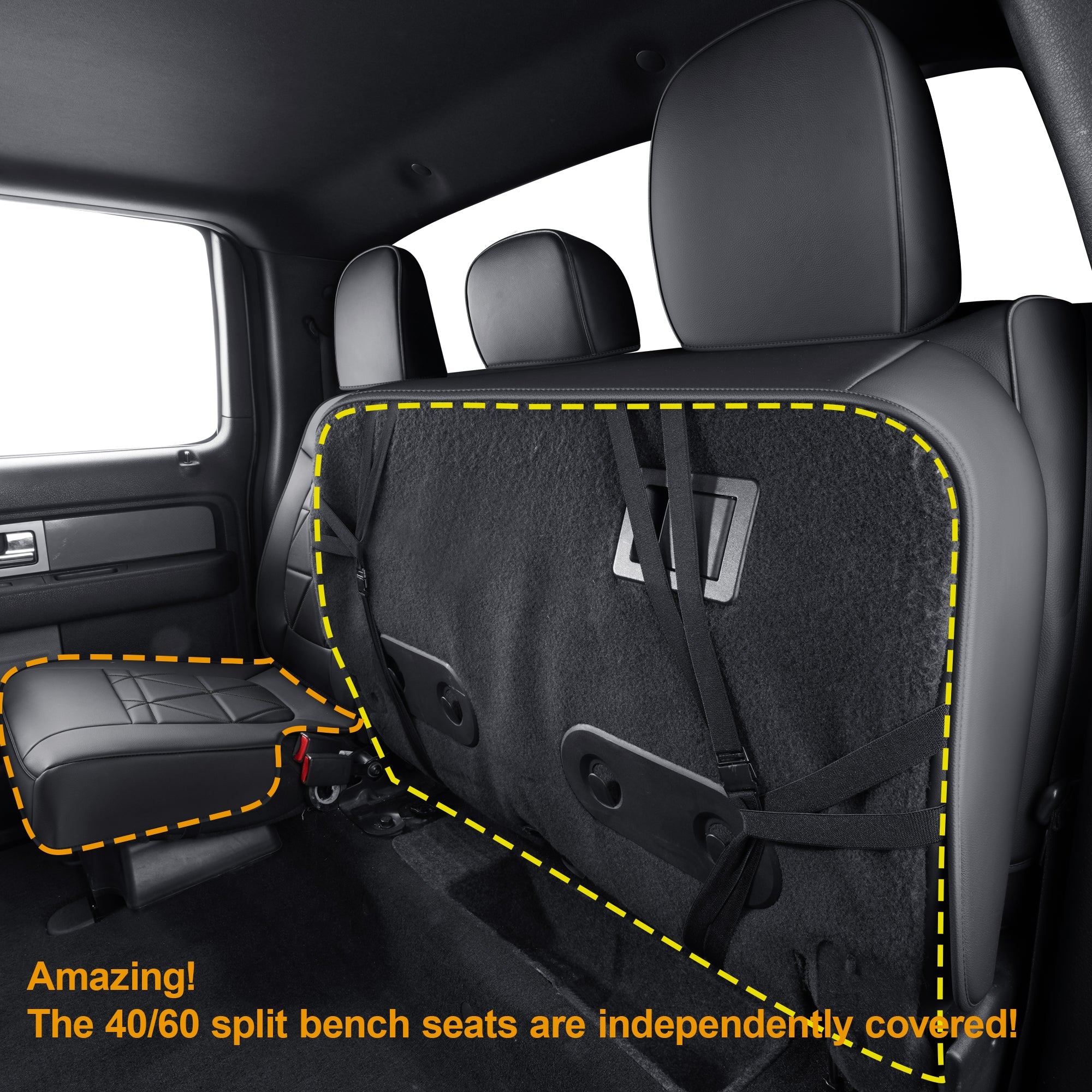 LUCKYMAN CLUB Ford F150 Seat Covers,For 2009-2014 F150 CrewCab 2011-2016 F250 F350 Waterproof faux leather All seasons are good Free delivery