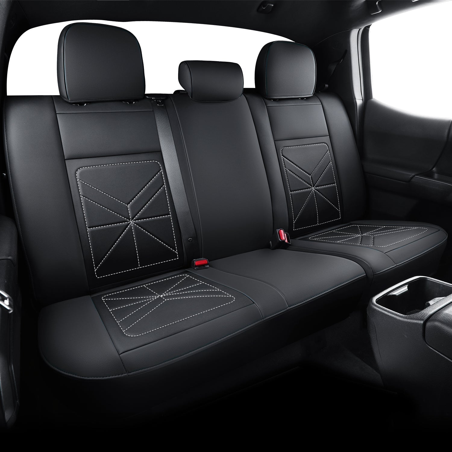 LUCKYMAN CLUB 2005-2023 Tacoma Seat Covers Custom Double Cab,Waterproof leather seat cover, all seasons including trims like SR, SR5, Limited, TRD Off Road, TRD Pro, TRD Sport, etc. comfortable and breathable