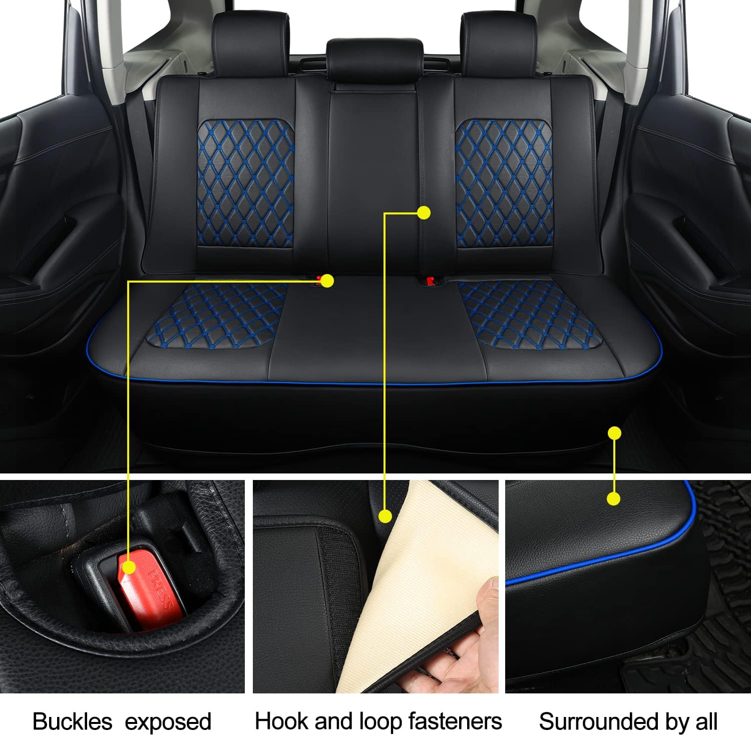LUCKYMAN CLUB 2014-2025 Subaru/Forester Outback Custom Seat Covers Accessories Full Set Fit Premium Sport Wilderness Limited Touring Base with Waterproof FauxLeather
