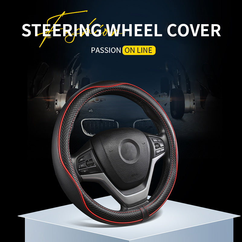 LUCKYMAN CLUB Customized Auto Car Steering Wheel Cover for Ford F-150, F-250, F-350, Expedition