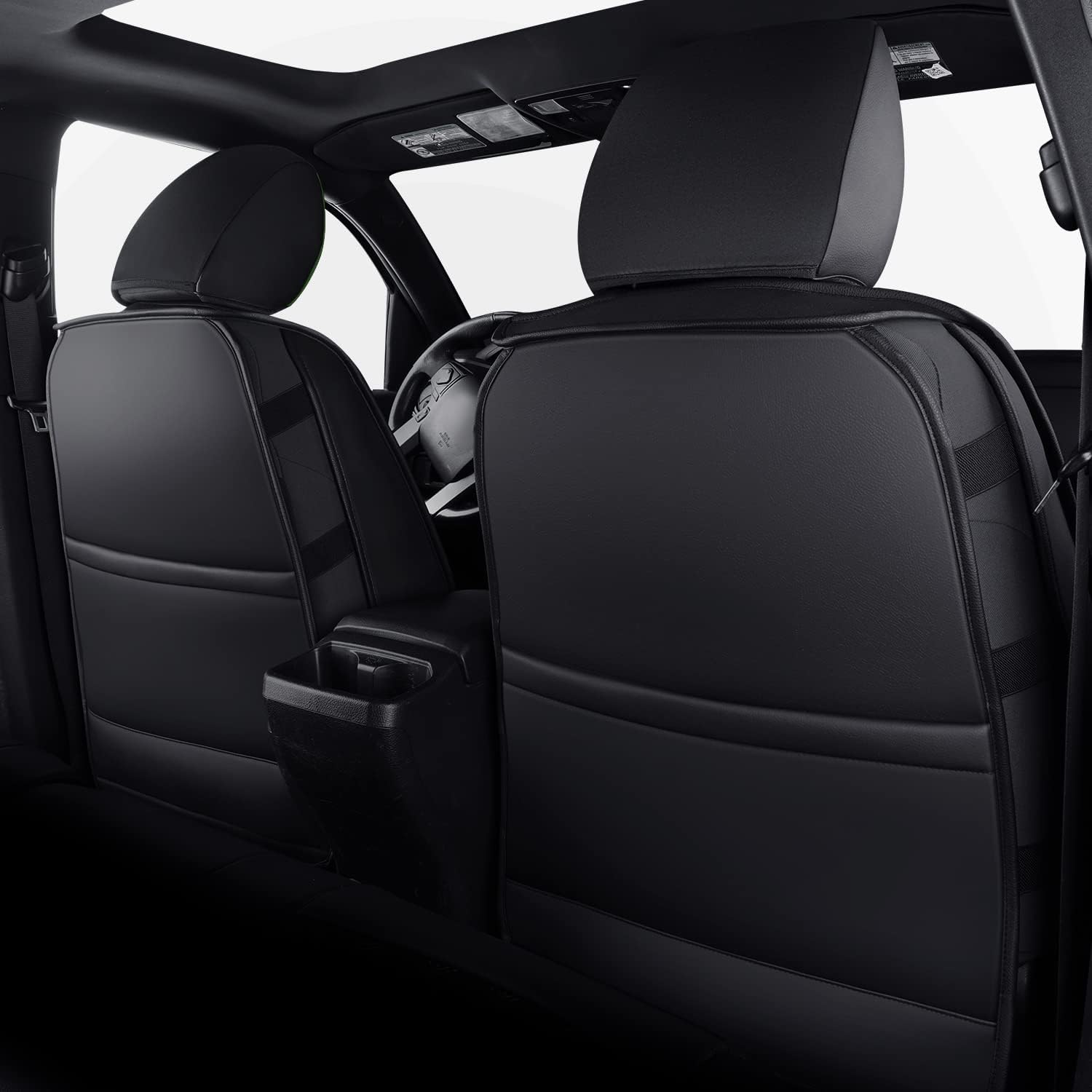 LUCKYMAN CLUB 2005-2025 Tacoma Seat Covers Full Set Waterproof leather for Tacoma Double/Crew Cab SR SR5 TRD Sport TRD Off-Road PreRunner Trims, with Waterproof Faux Leather All-enveloping, four seasons general, wear-resistant and scratch-resistant