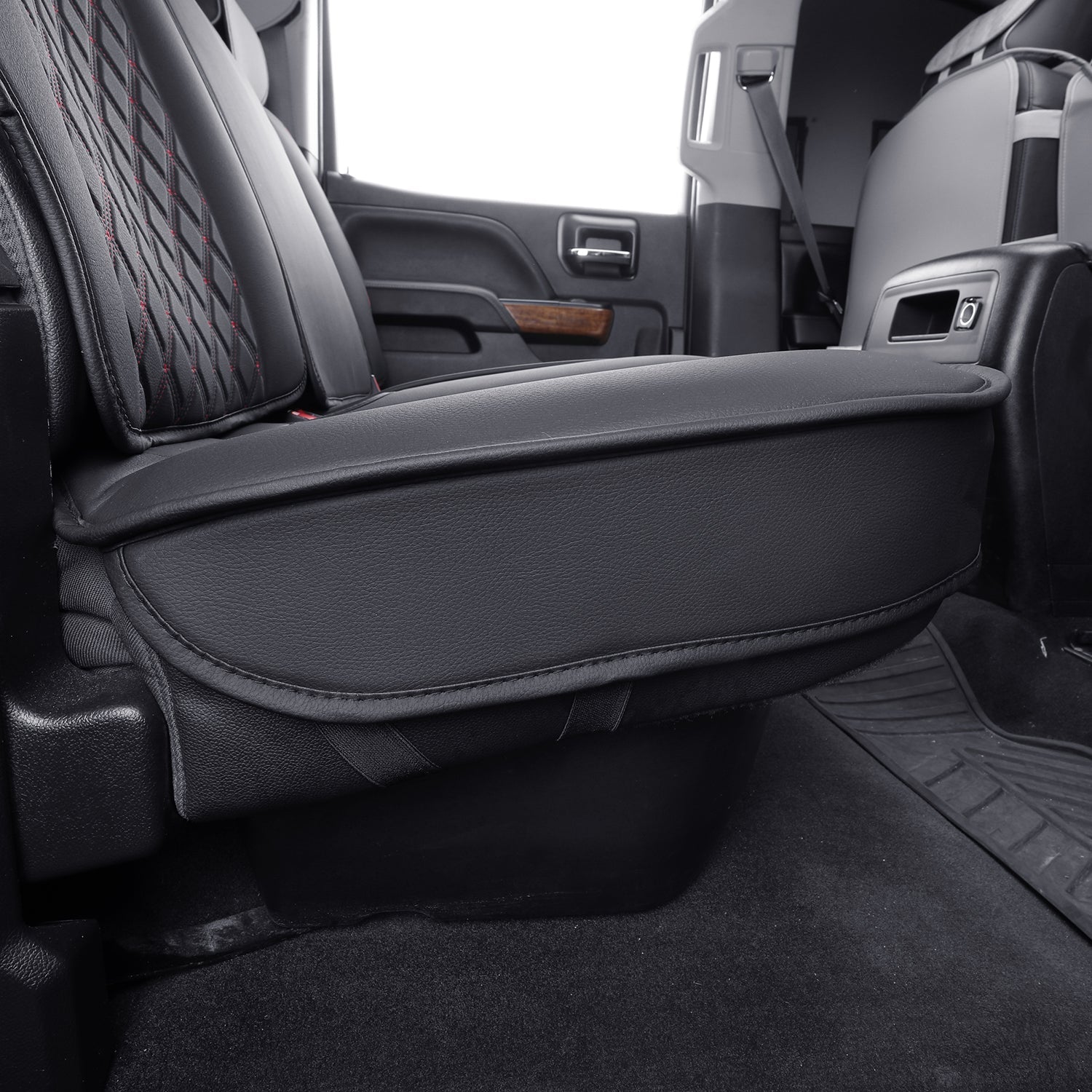 LUCKYMAN CLUB Chevy Silverado GMC Sierra Truck Seat Covers Trail Boss Z71 Pickup 2007-2025 1500 2500HD 3500HD Crew Double Extended Cab Waterproof Leather