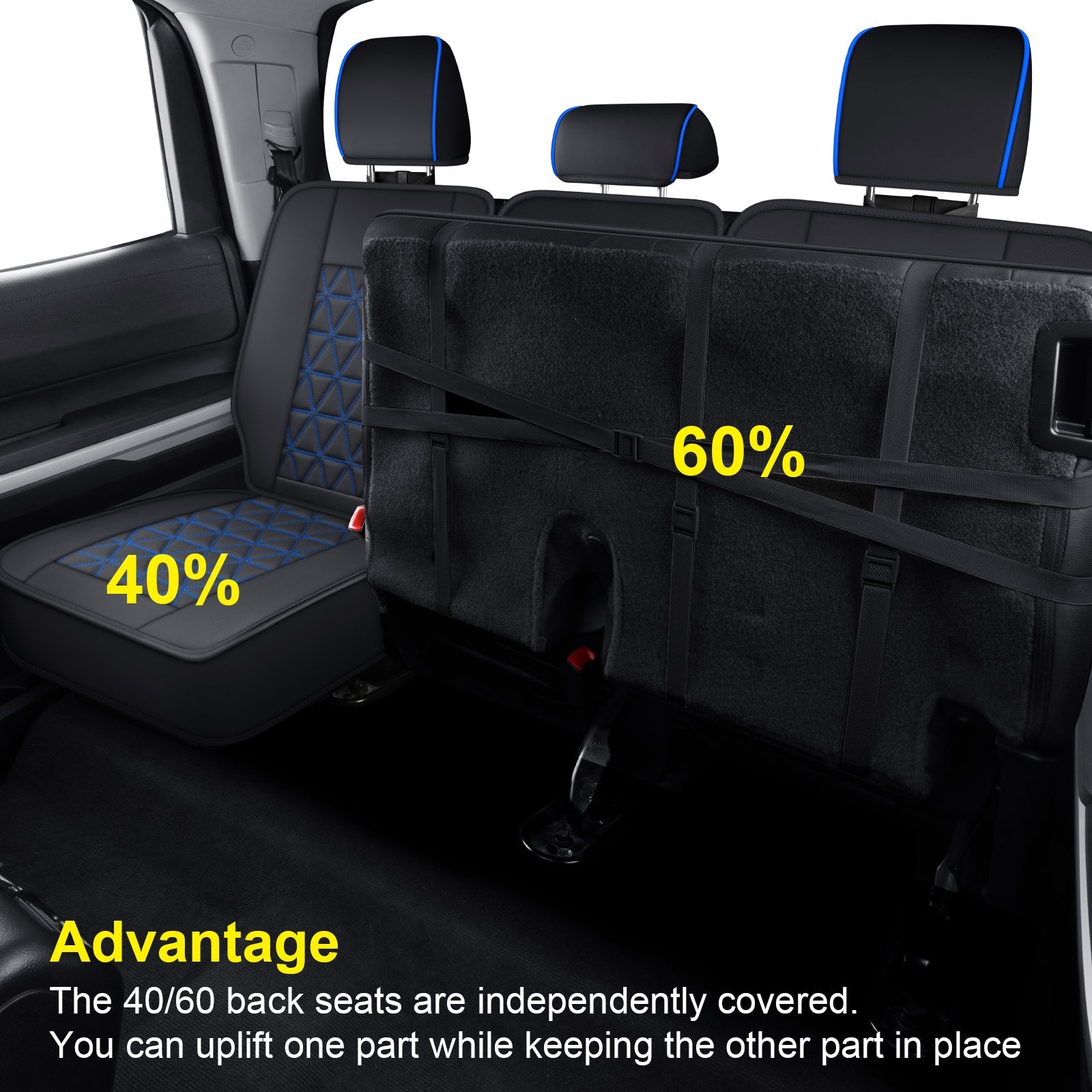 LUCKYMAN CLUB Tundra Seat Covers, Fit 2014-2025 Tundra Full Set Crew/CrewMax Cab, with Waterproof Faux Leather