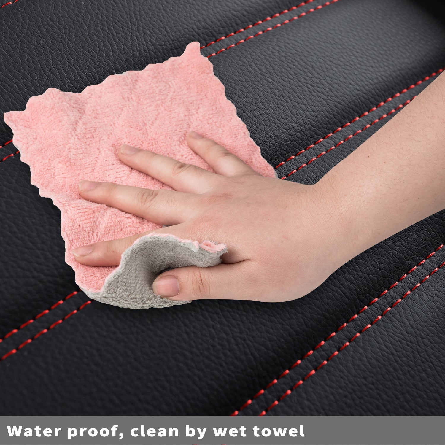 LUCKYMAN CLUB F150 Sidlokokovriloj Plena Aro kun Akvorezista Ledo, Aŭta Veturila Kusenkovrilo por Aŭtoj SUV Pick-up Kamiono Konvena por 2009 ĝis 2024 Ford F150 Carhartt kaj 2017 ĝis 2023 F250 F350 F450