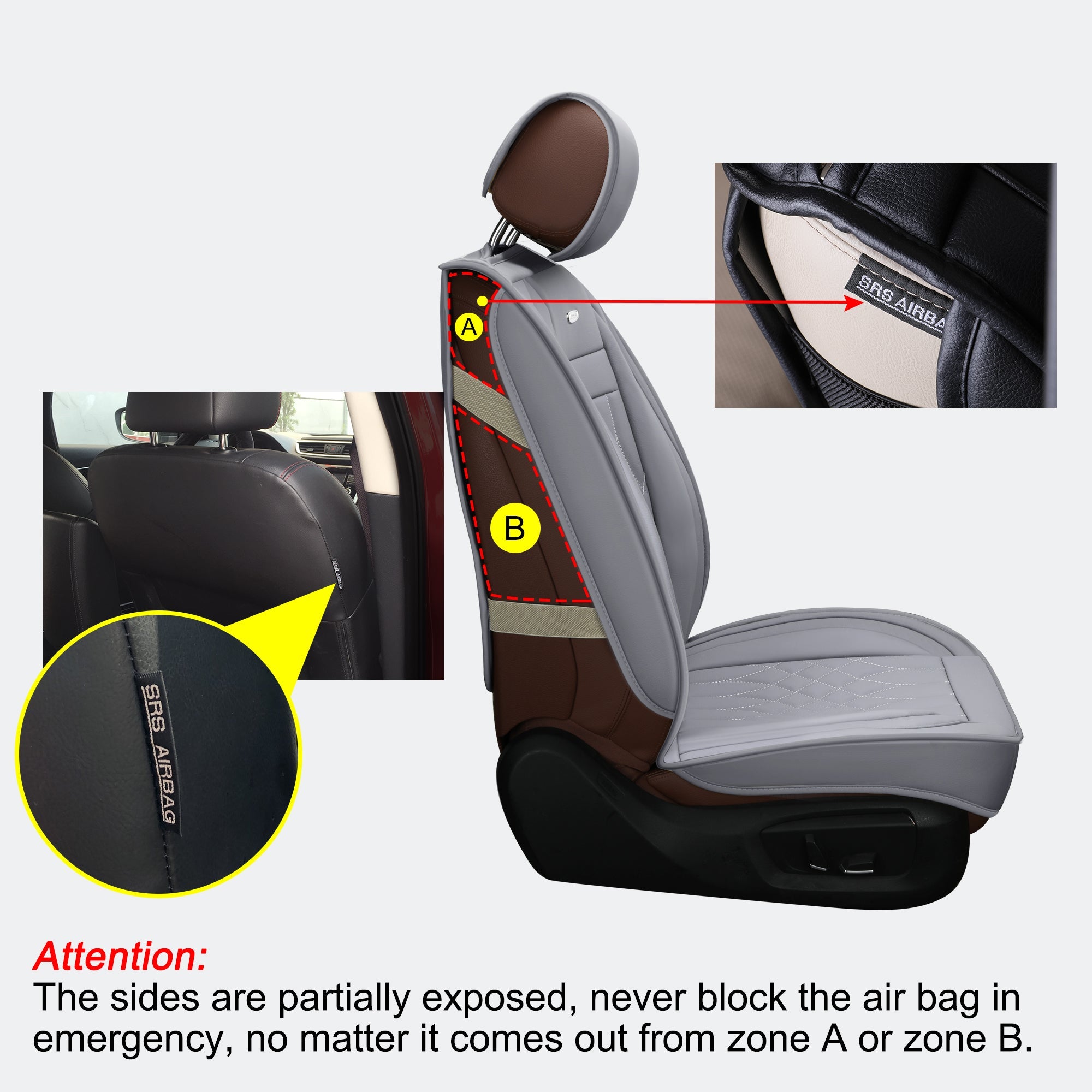 LUCKYMAN CLUB 5 Car Seat Covers Full Set with Waterproof Leather Universal Fit for Elantra Sonata Sportage RAV4 CRV Altima Accord Chevy Equinox