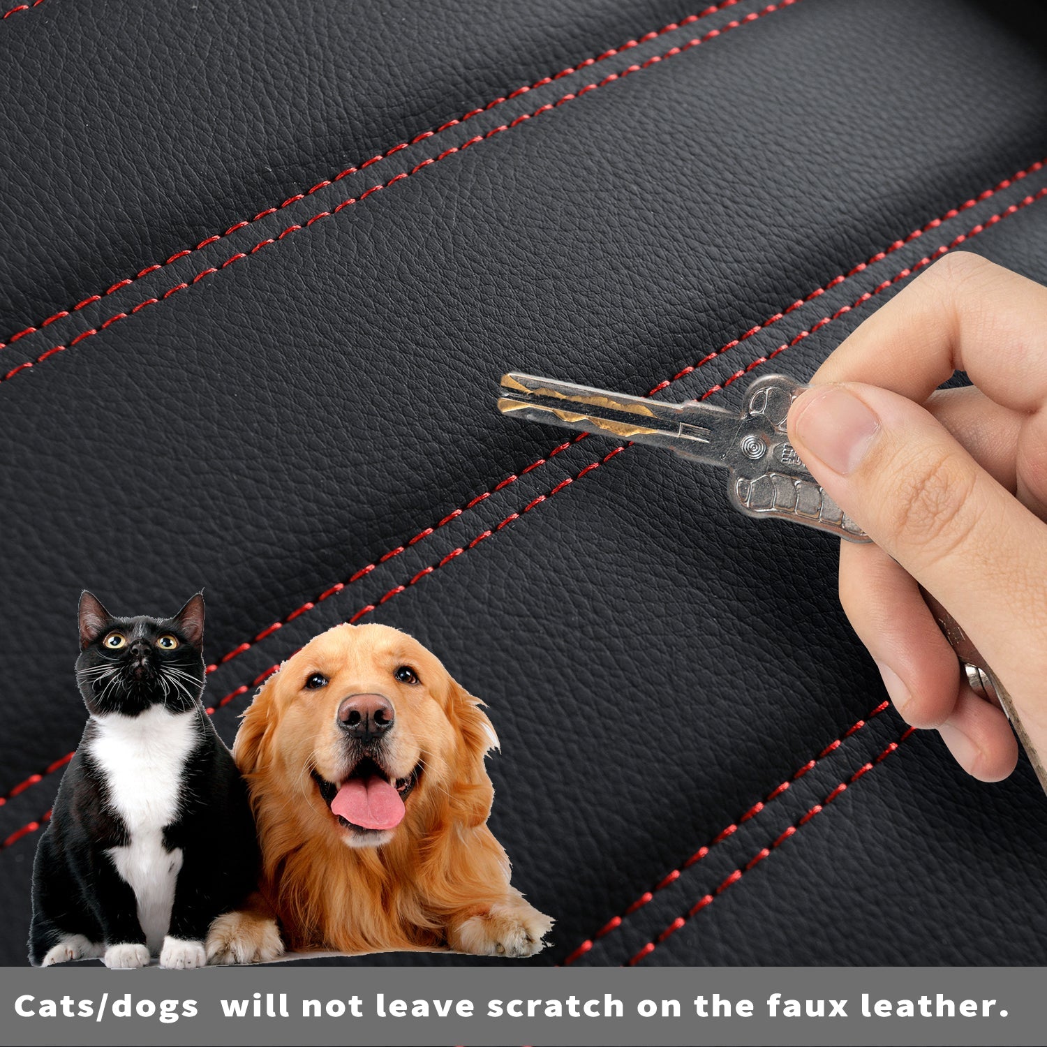 LUCKYMAN CLUB F150 Sidlokokovriloj Plena Aro kun Akvorezista Ledo, Aŭta Veturila Kusenkovrilo por Aŭtoj SUV Pick-up Kamiono Konvena por 2009 ĝis 2024 Ford F150 Carhartt kaj 2017 ĝis 2023 F250 F350 F450