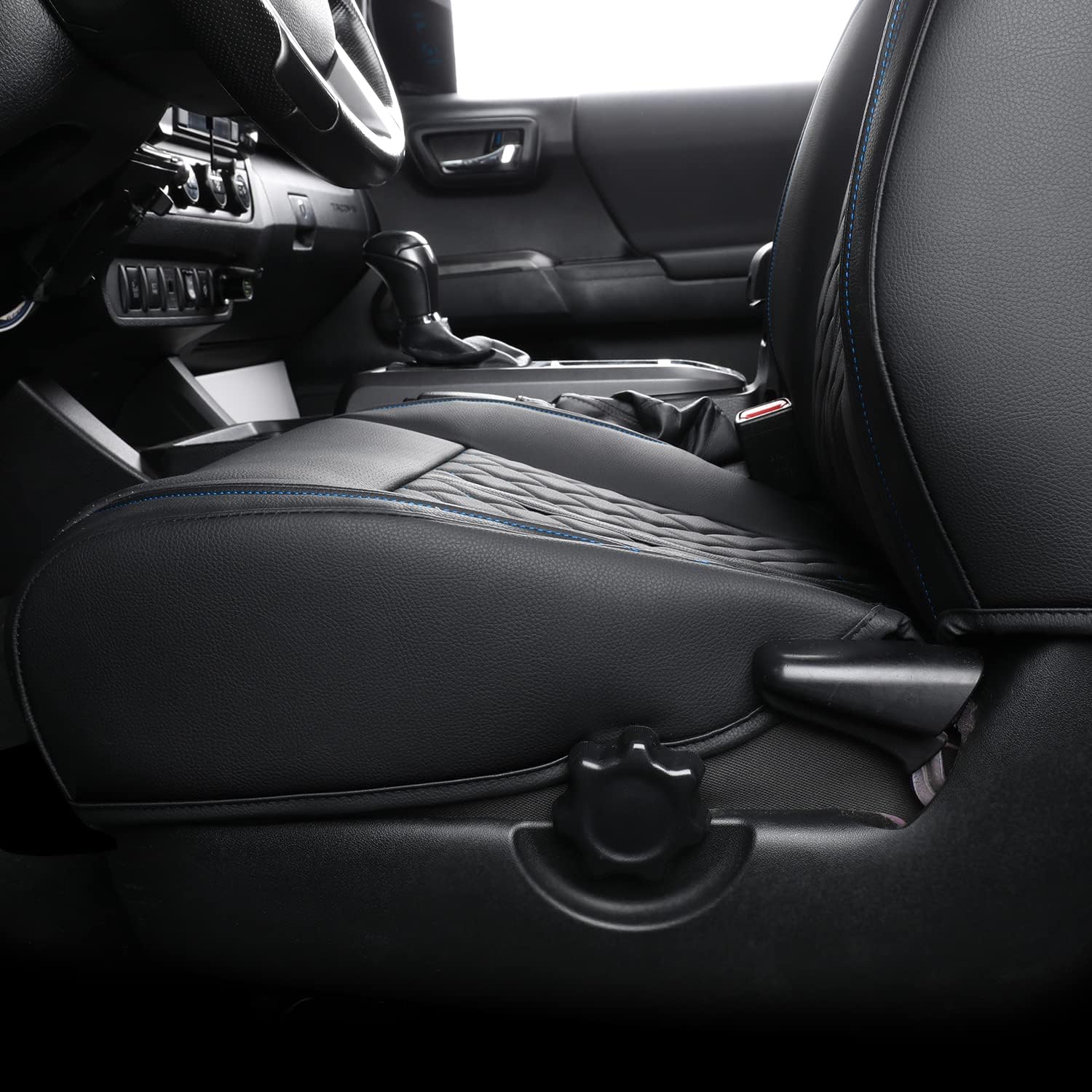 LUCKYMAN CLUB Tacoma Seat Covers Fit for 2016-2025 Tacoma Crew Cab/Double Cab with Water Proof Faux Leather
