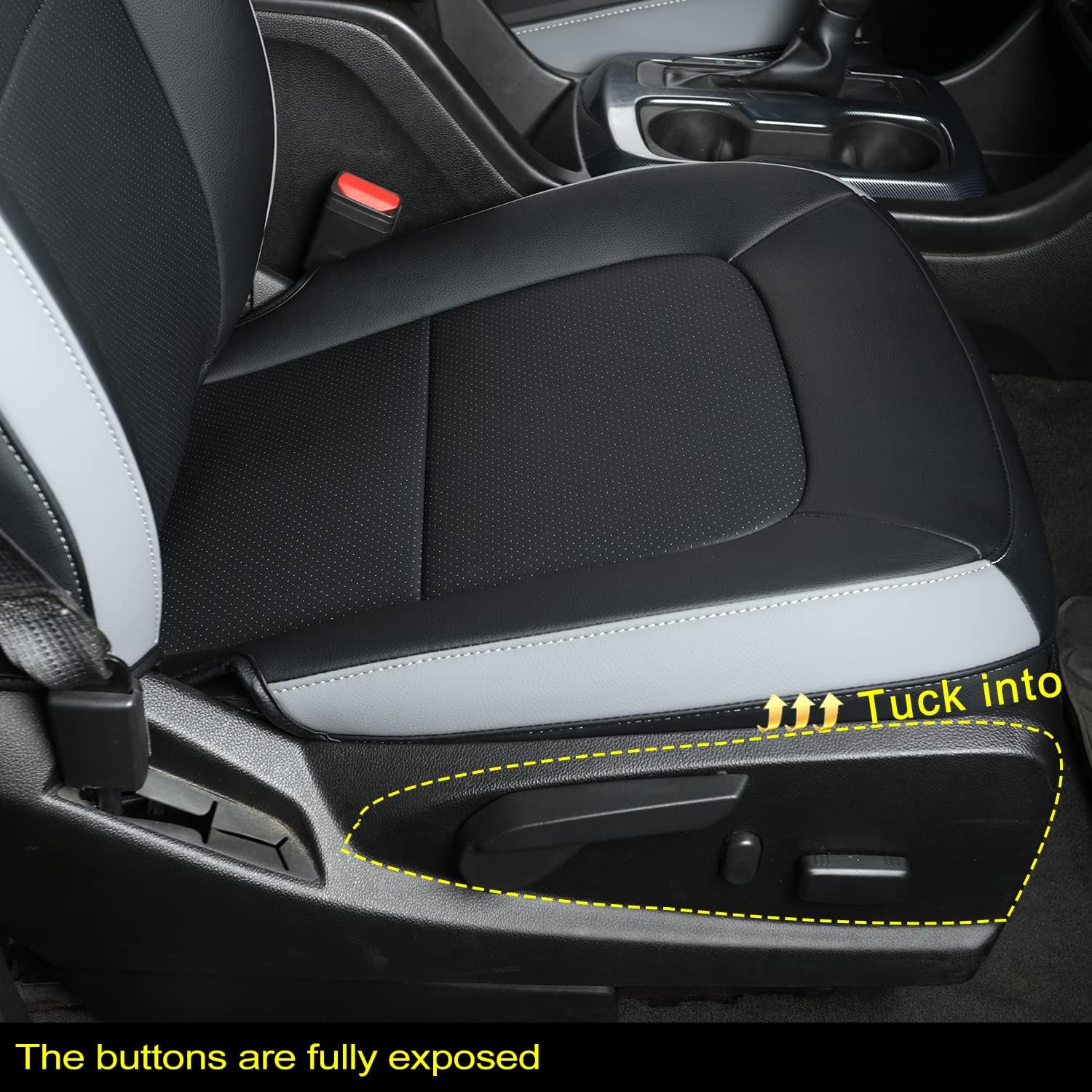 LUCKYMAN CLUB Chevy Colorado Seat Covers Full Set,fit for 2015-2025 Colorado Canyon Crew Cab Z71 LT ZR2 Work Truck with Water Proof Faux Leather